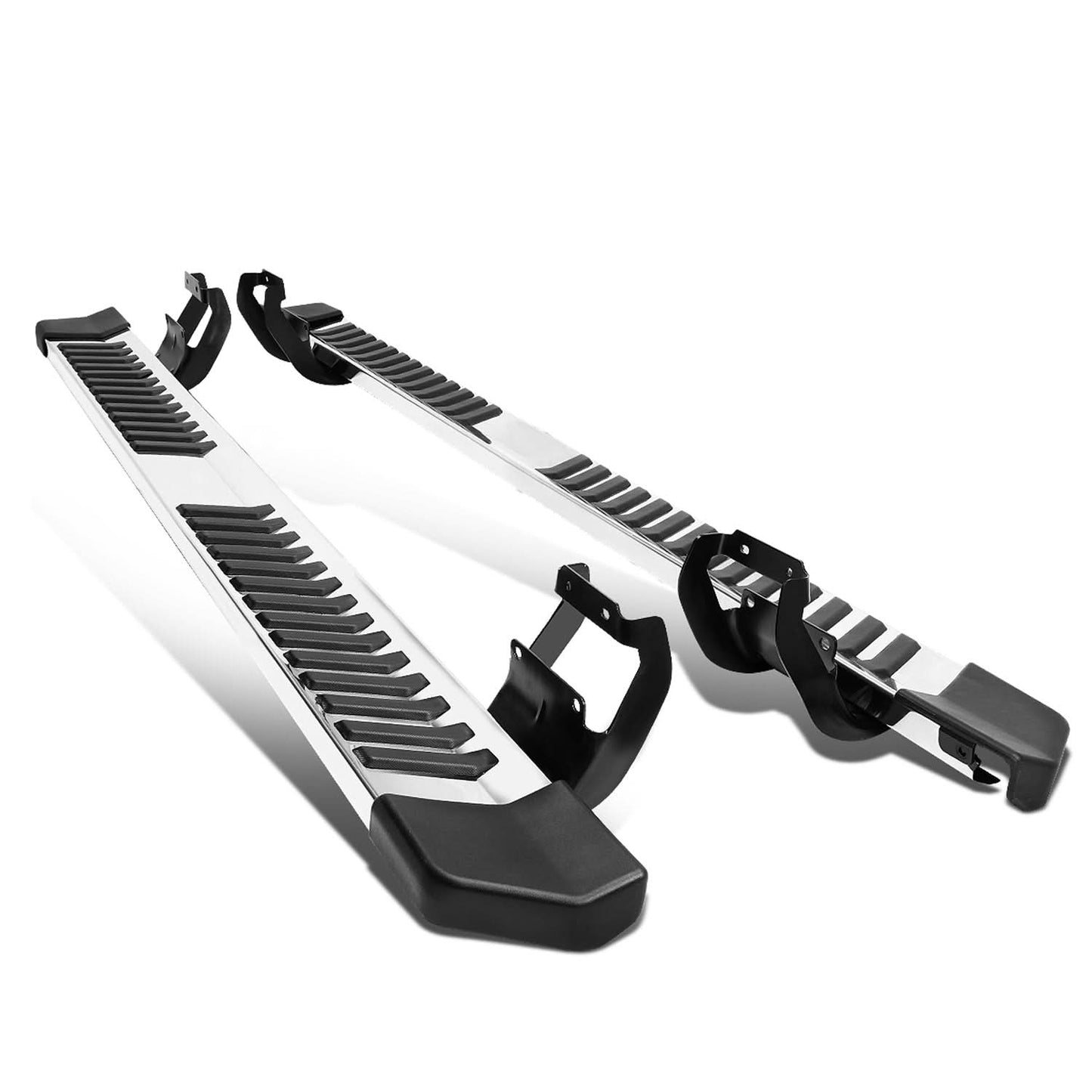15-20 Ford F-150 / 17-20 F-250 F-350 6" Flat Board Nerf Step Bar Silver