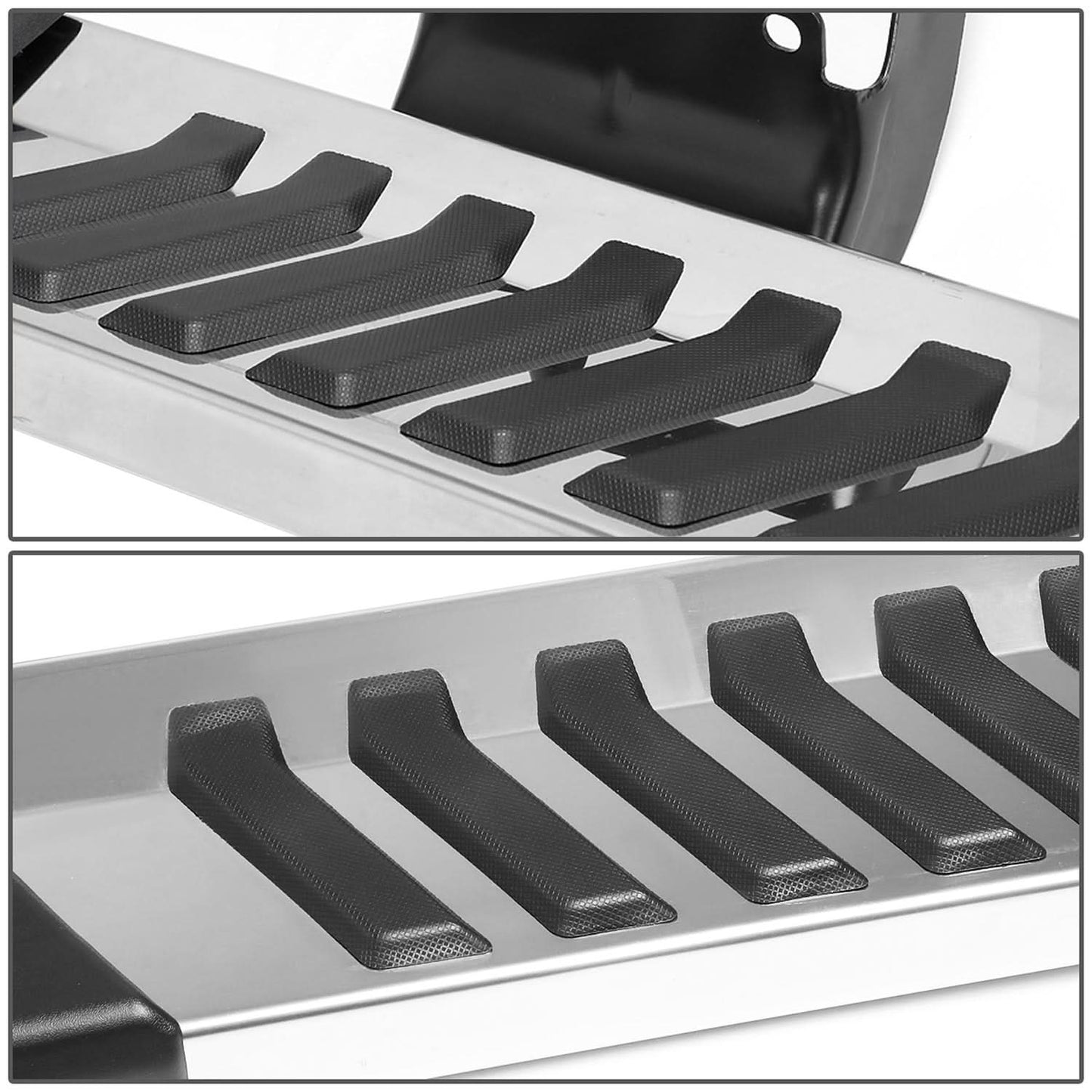 15-20 Ford F-150 / 17-20 F-250 F-350 6" Flat Board Nerf Step Bar Silver