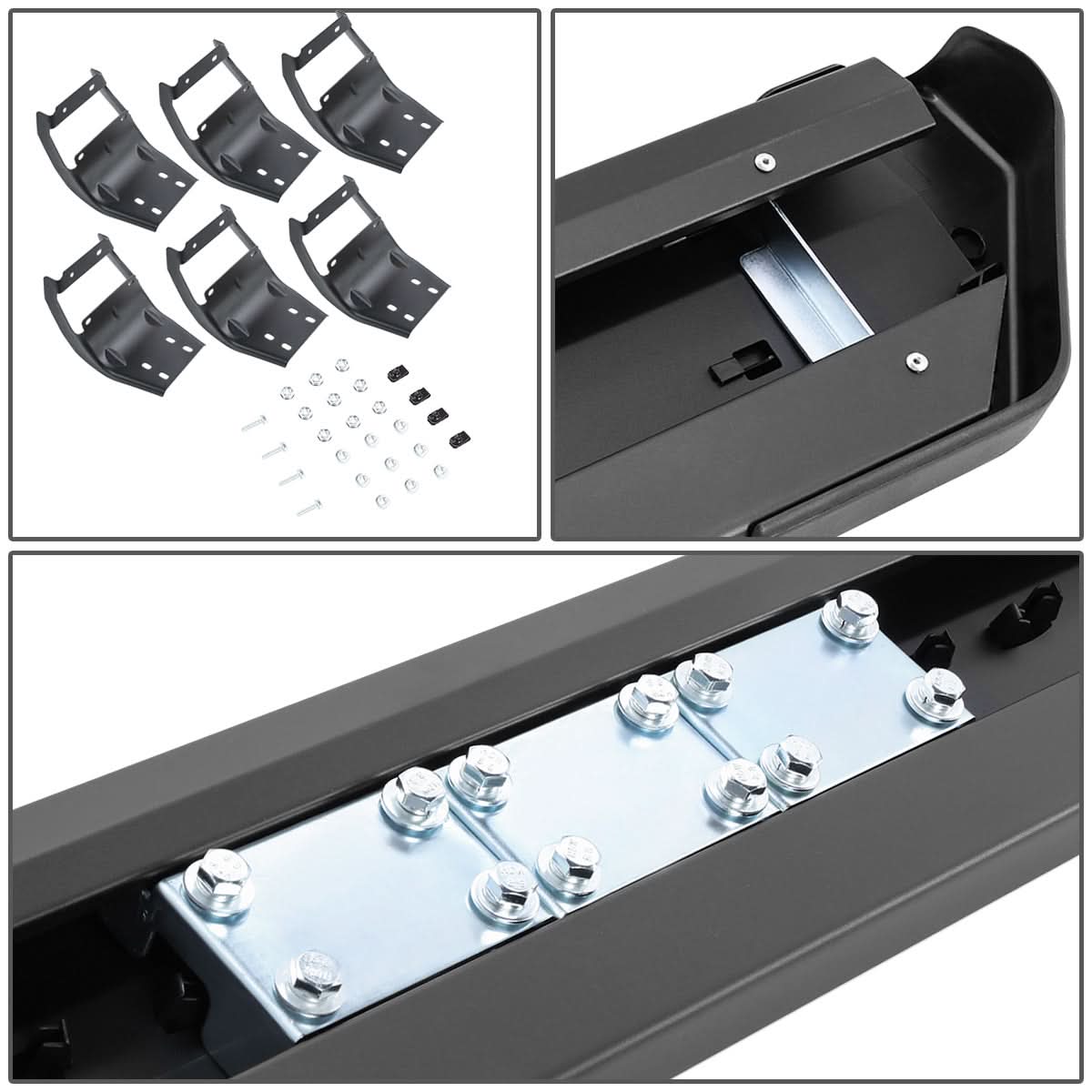 2015-2018 Ford F-150 Super Crew Cab Black Nerf Bars