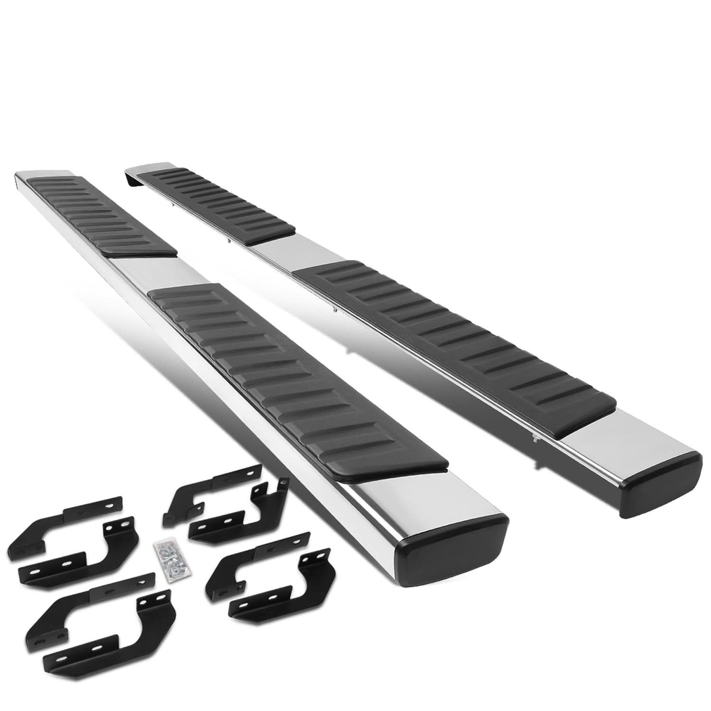 07-21 Toyota Tundra Crew Max 6 Inch Flat Board Nerf Bars Chrome/Black
