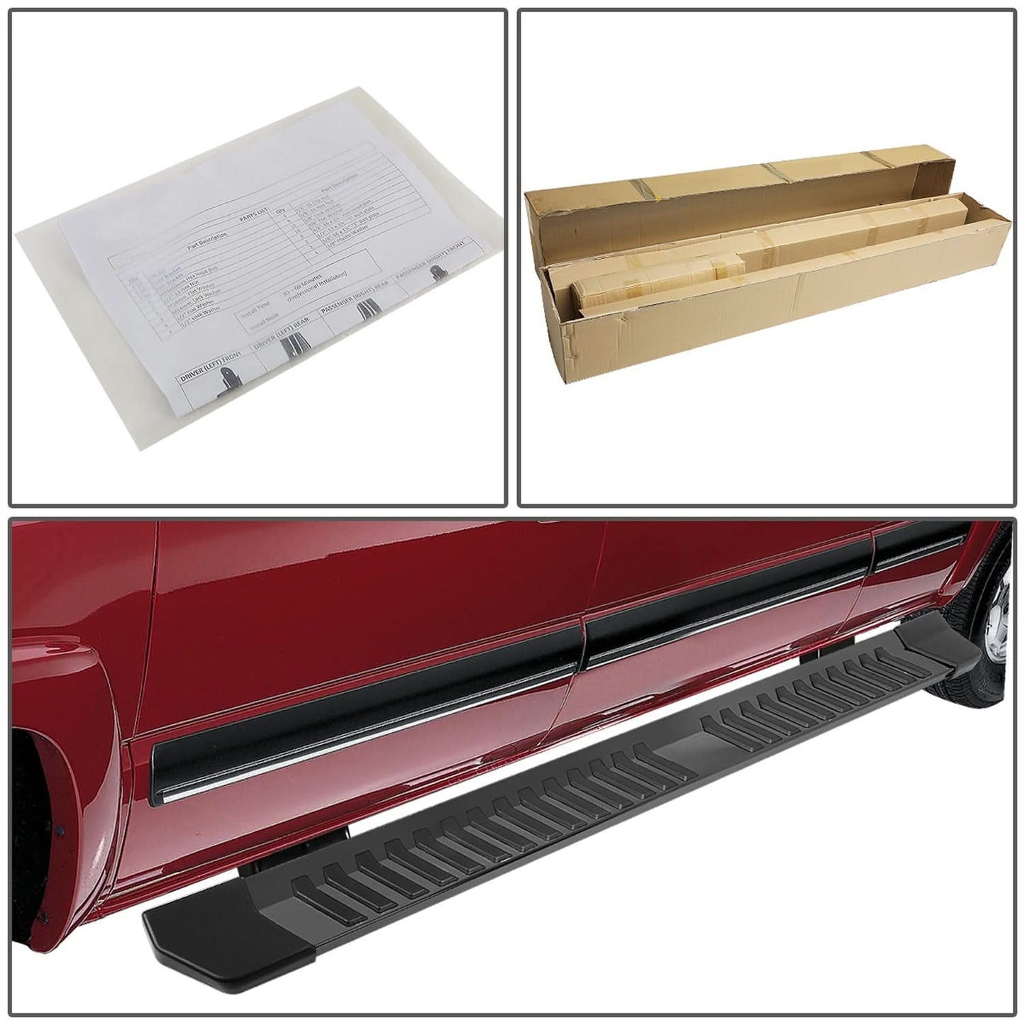 04-14 Ford F-150 Extended Cab 6 Inch Nerf Bars Black