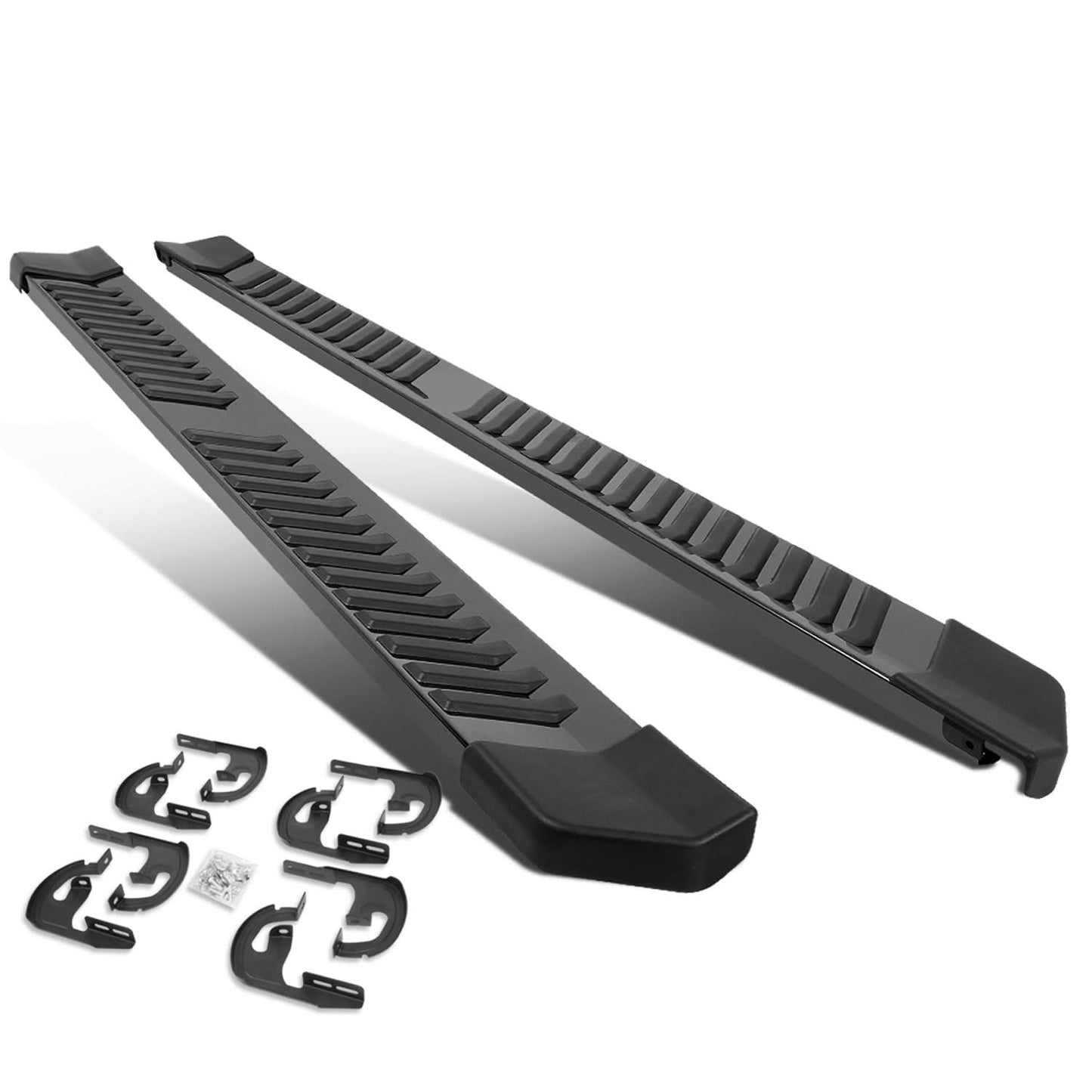 2004-2014 Ford F-150 Crew Cab 6.25" Nerf Bars - Black Aluminum