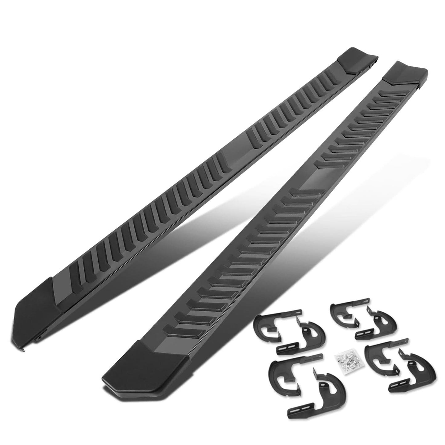 2004-2014 Ford F-150 Crew Cab 6.25" Nerf Bars - Black Aluminum