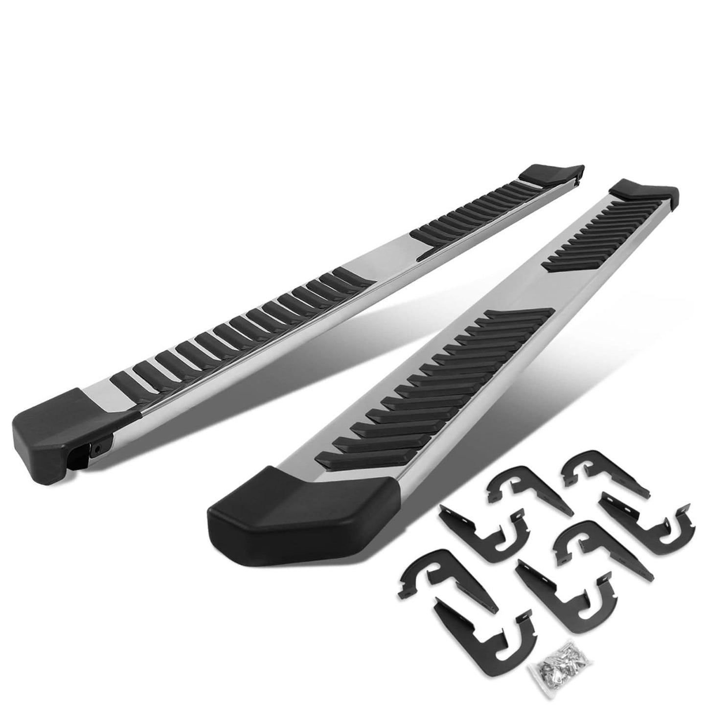 2004-2014 Ford F-150 Crew Cab 6" Nerf Bars - Silver