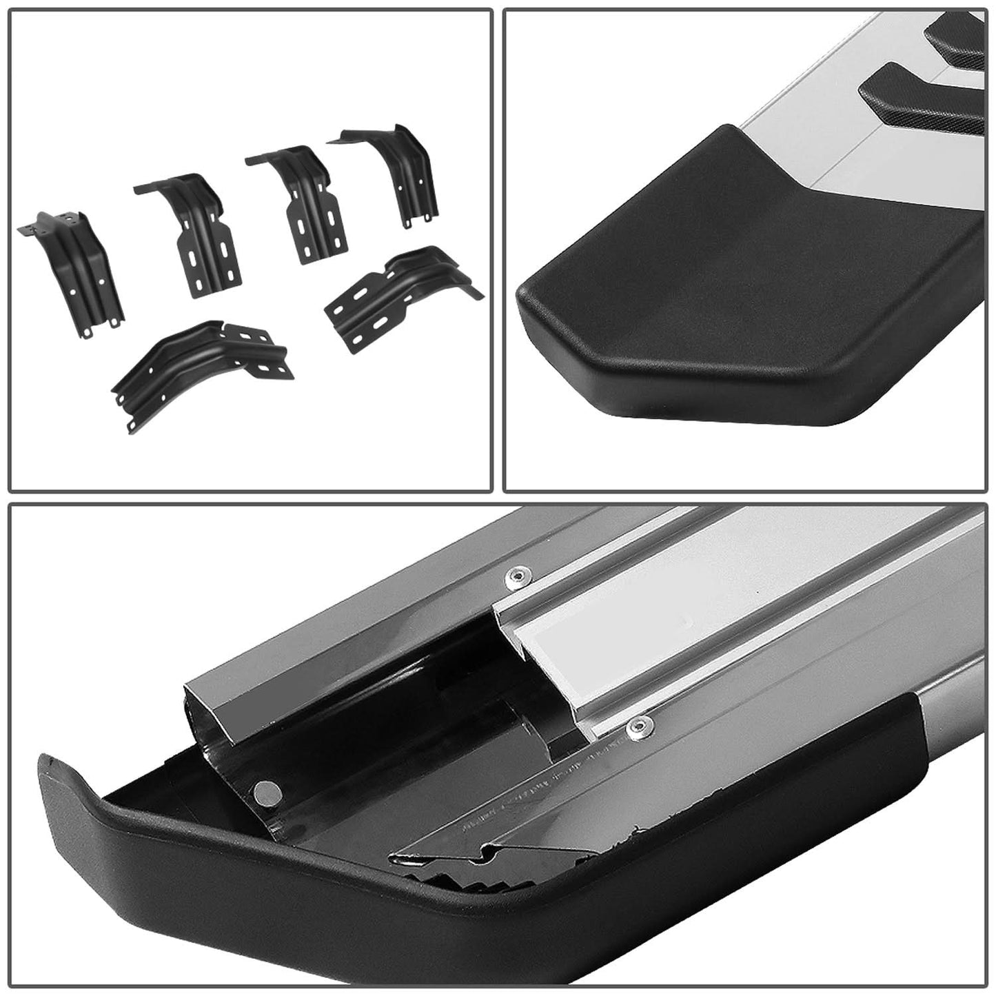 1999-2016 Ford F-250 F-350 F-450 F-550 Super Duty 6" Nerf Bars Silver