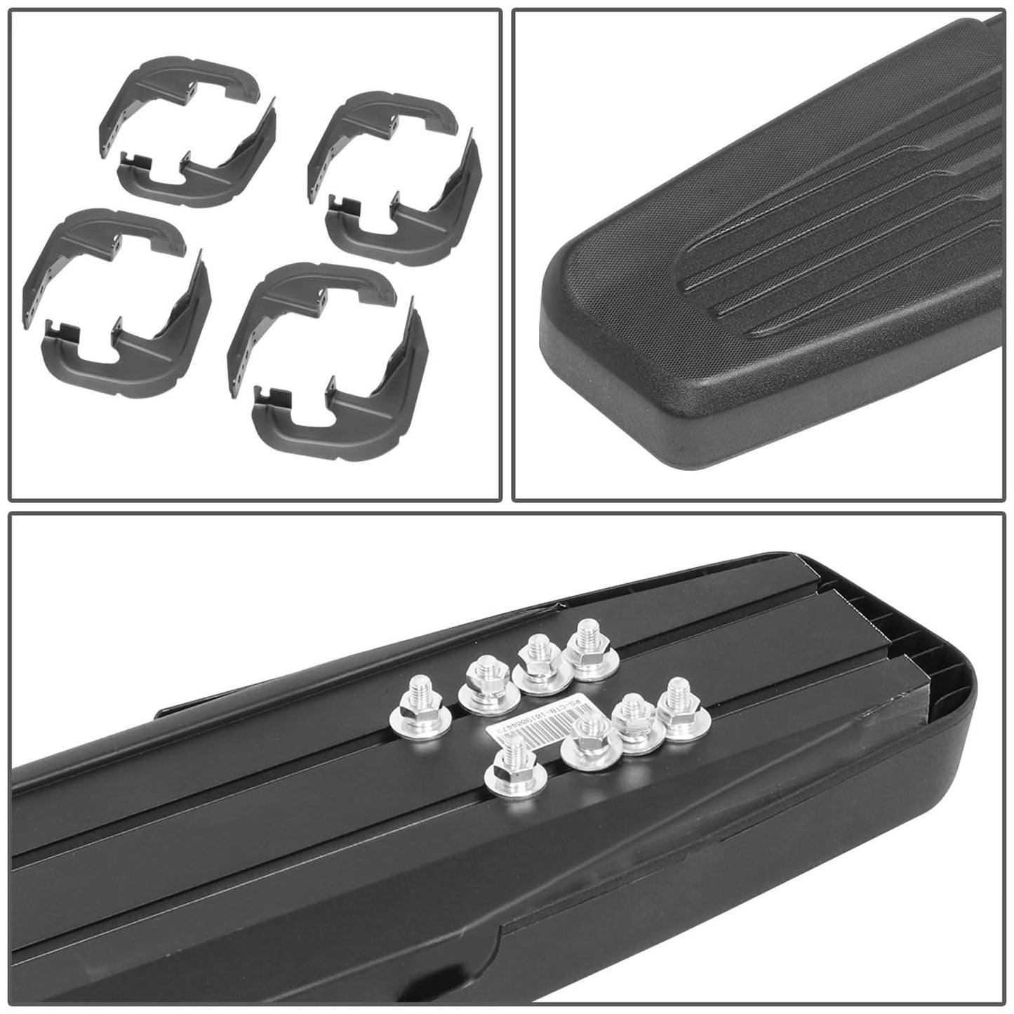 2019-2020 Chevrolet Silverado GMC Sierra 6" Crew Cab Nerf Bars Black