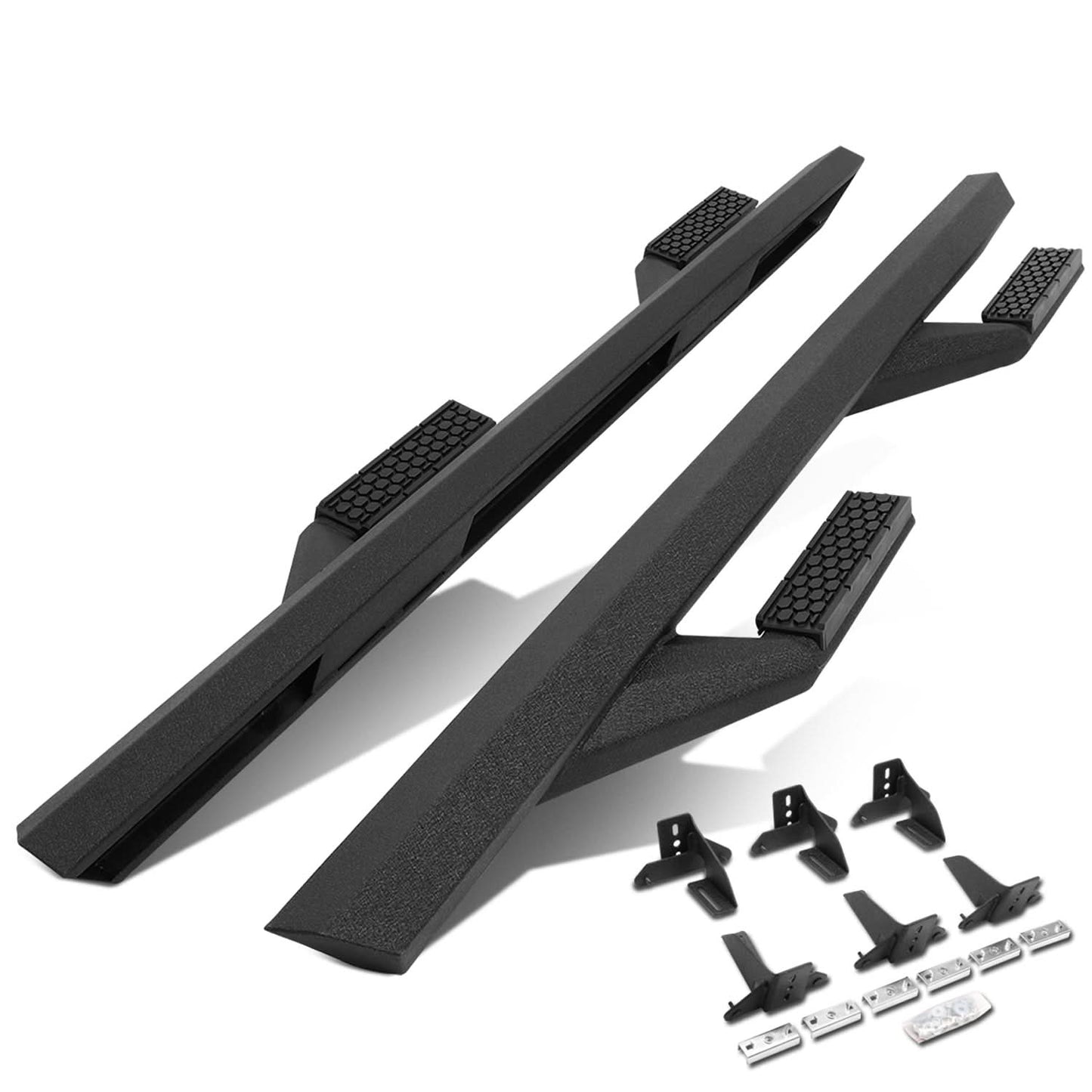 2018-2019 Jeep Wrangler JL 4-Door Black Nerf Bars Step Bars