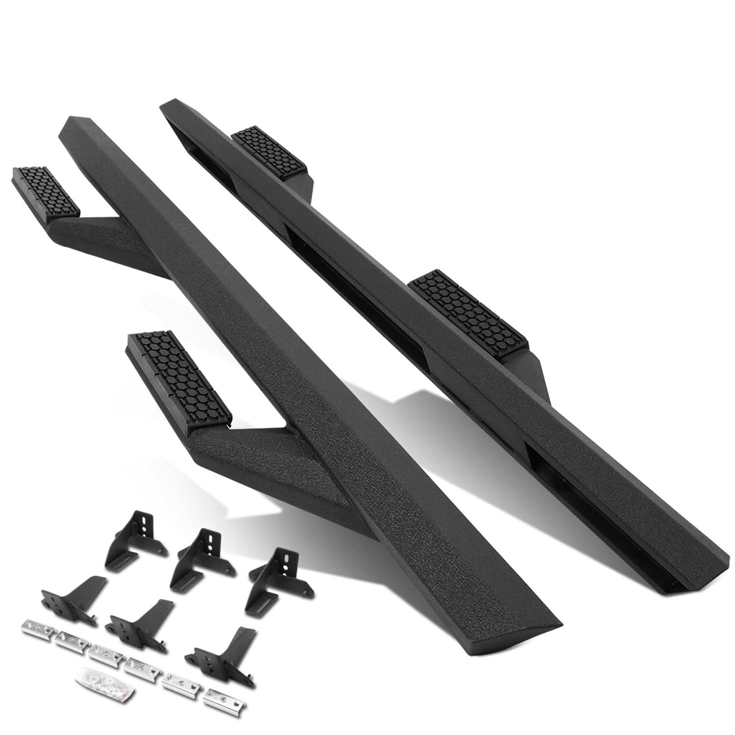 2018-2019 Jeep Wrangler JL 4-Door Black Nerf Bars Step Bars