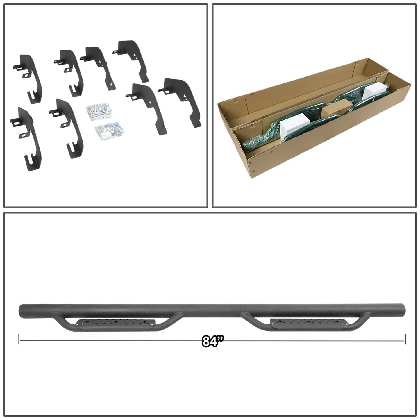 07-19 Chevrolet Silverado GMC Sierra Step Down Nerf Bars Crew Cab