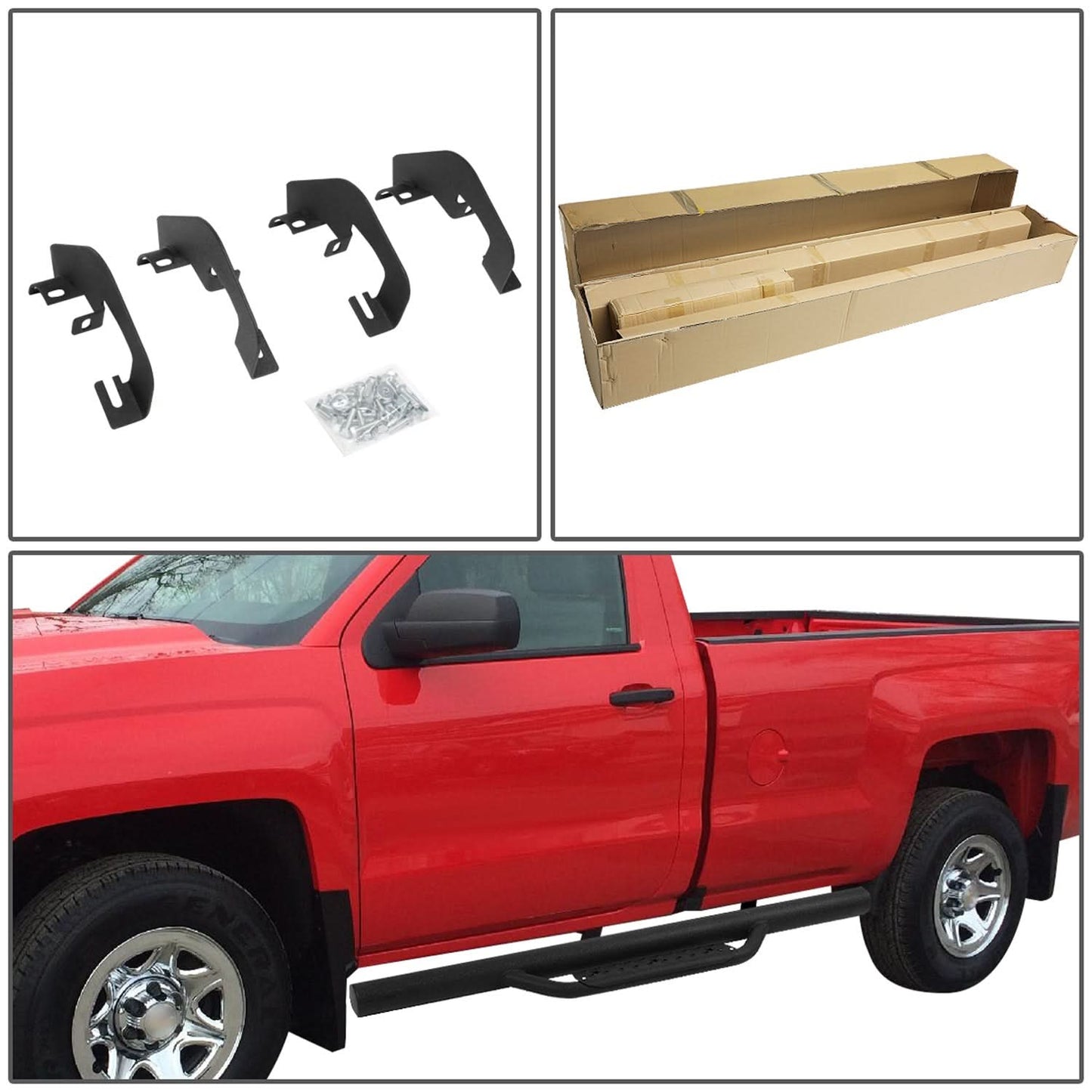 07-19 Chevrolet Silverado / GMC Sierra Step Down Nerf Bars Regular Cab