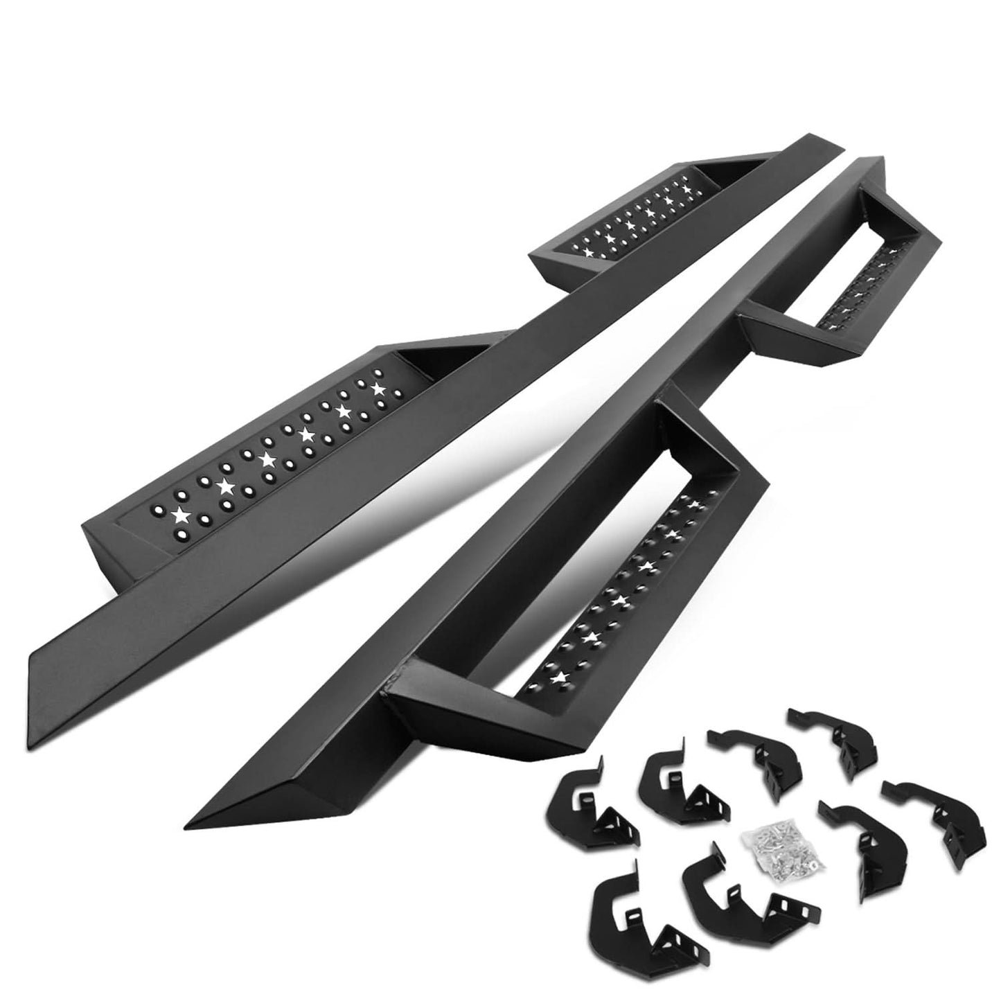 07-19 Chevy Silverado GMC Sierra Drop Down Nerf Bars - Black