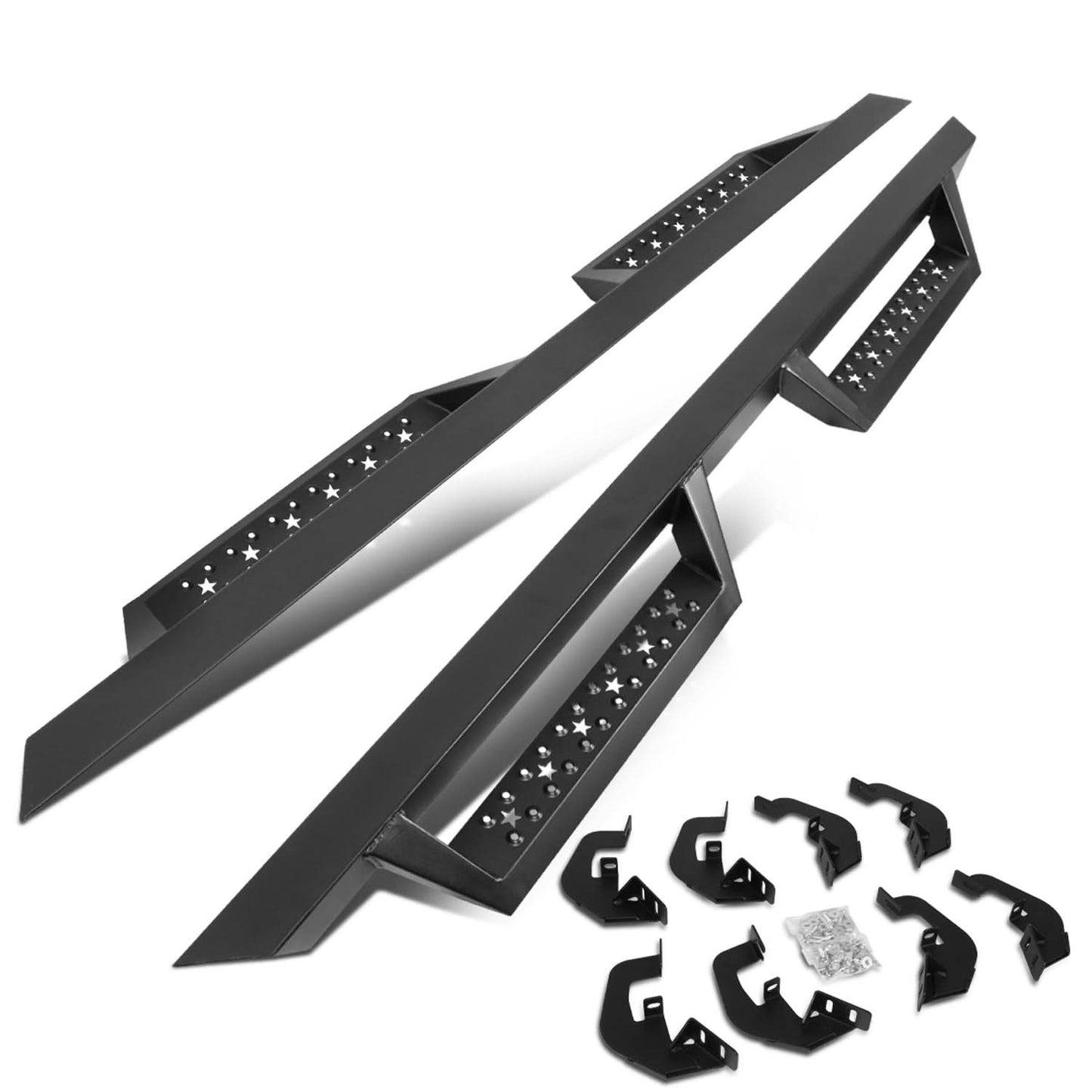 07-19 Chevy Silverado GMC Sierra Drop Down Nerf Bars - Black