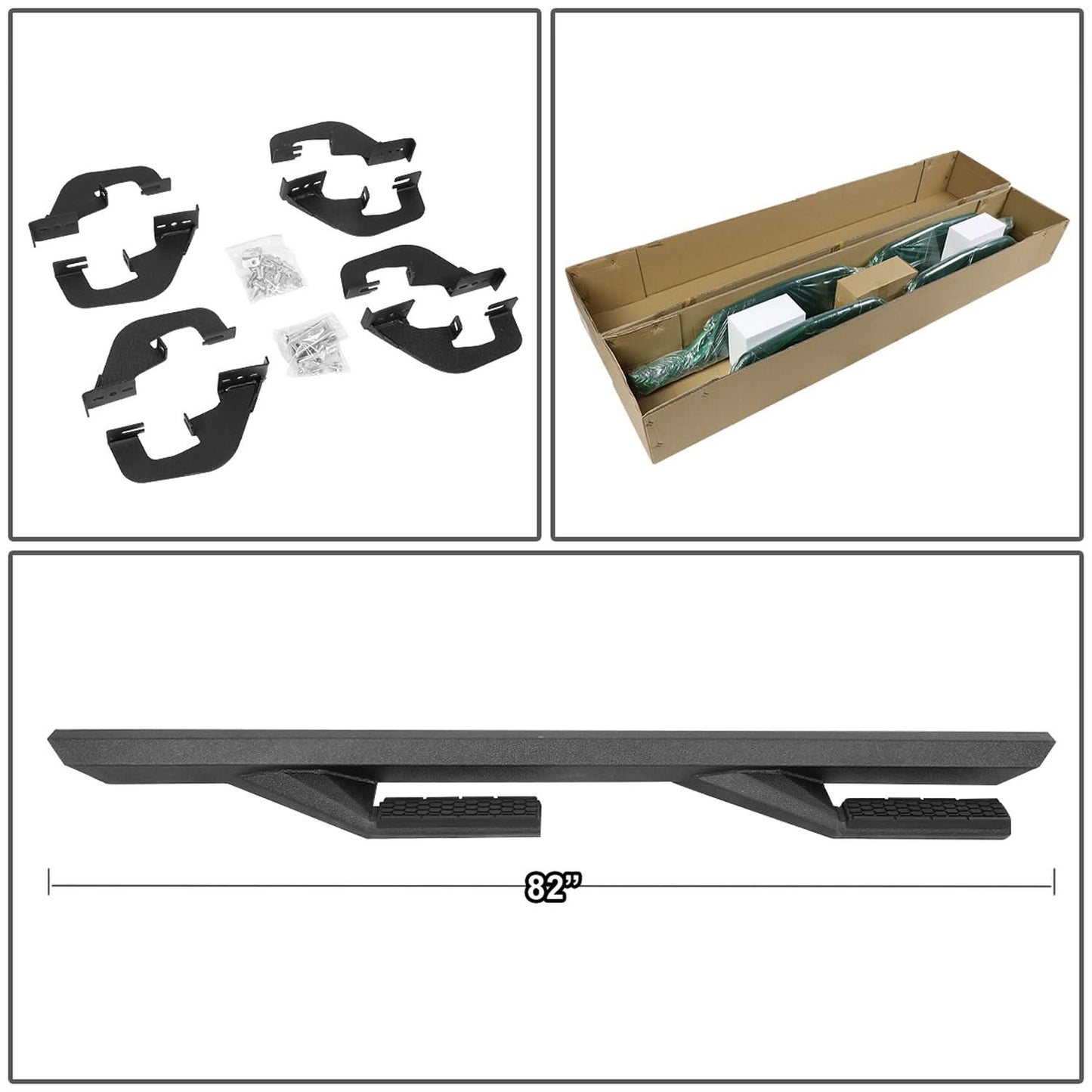 07-18 Chevy Silverado GMC Sierra Side Arm Style 3" Nerf Bar Aluminum