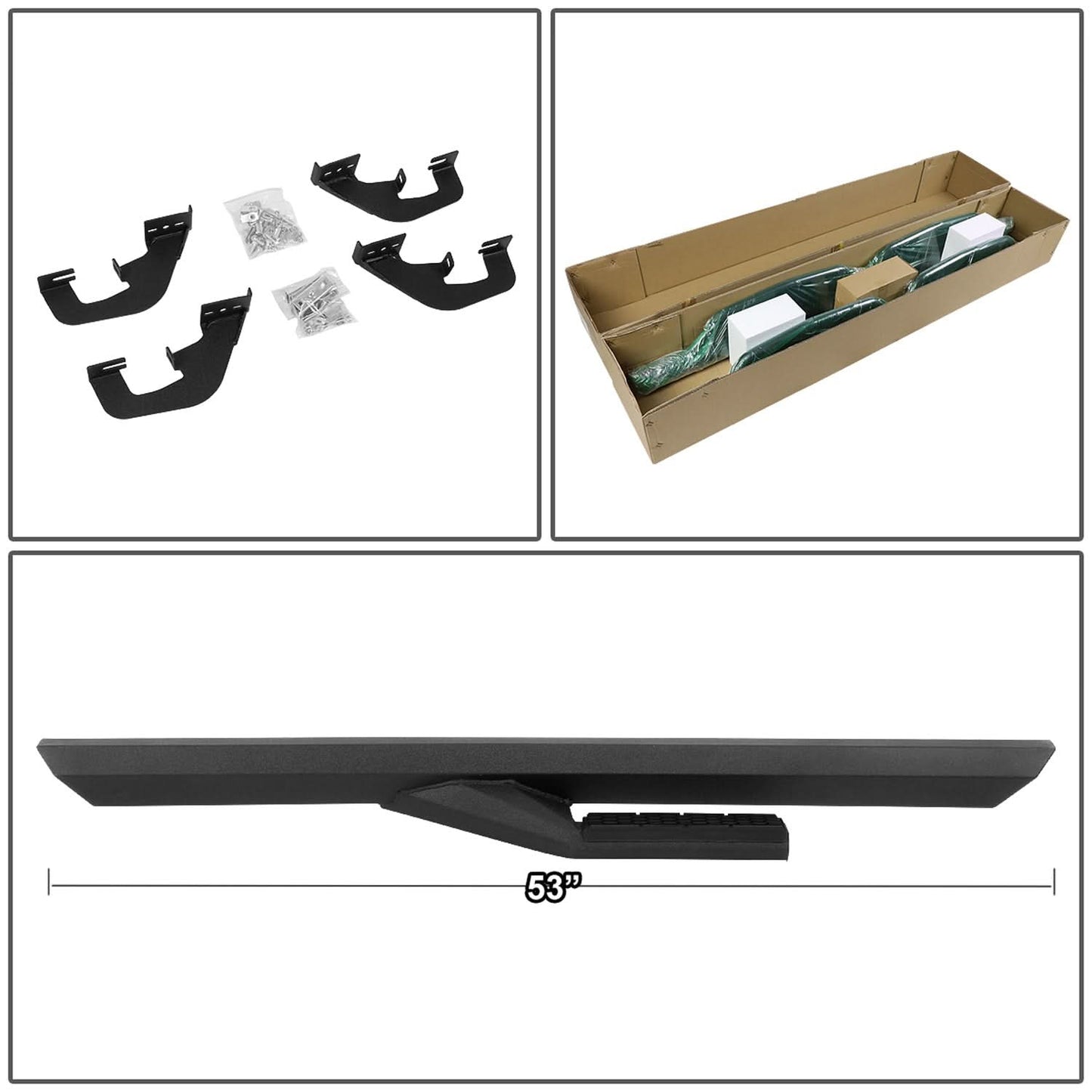 07-19 Chevy Silverado GMC Sierra Side Arm Style 3" Nerf Bar Aluminum