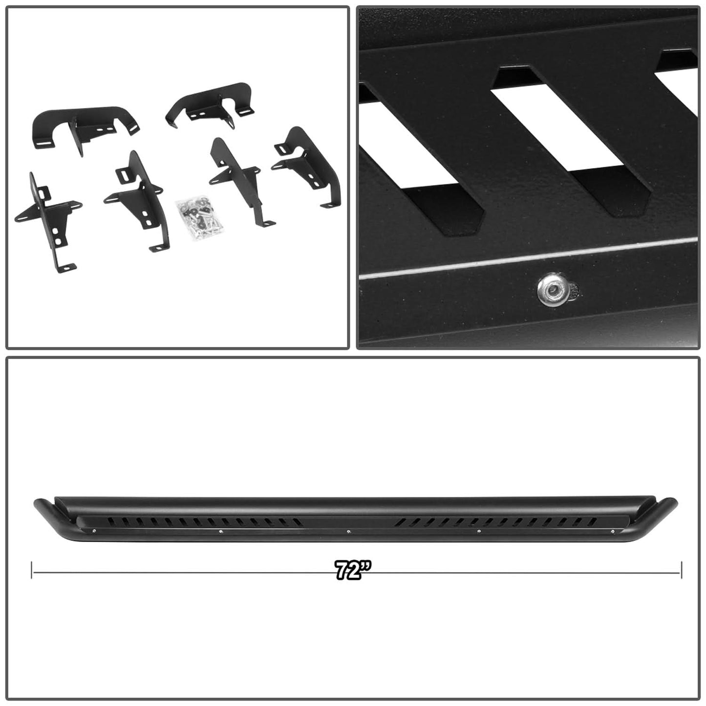 2018-2020 Jeep Wrangler JL Unlimited 4-Door Nerf Bar Step Bar Black