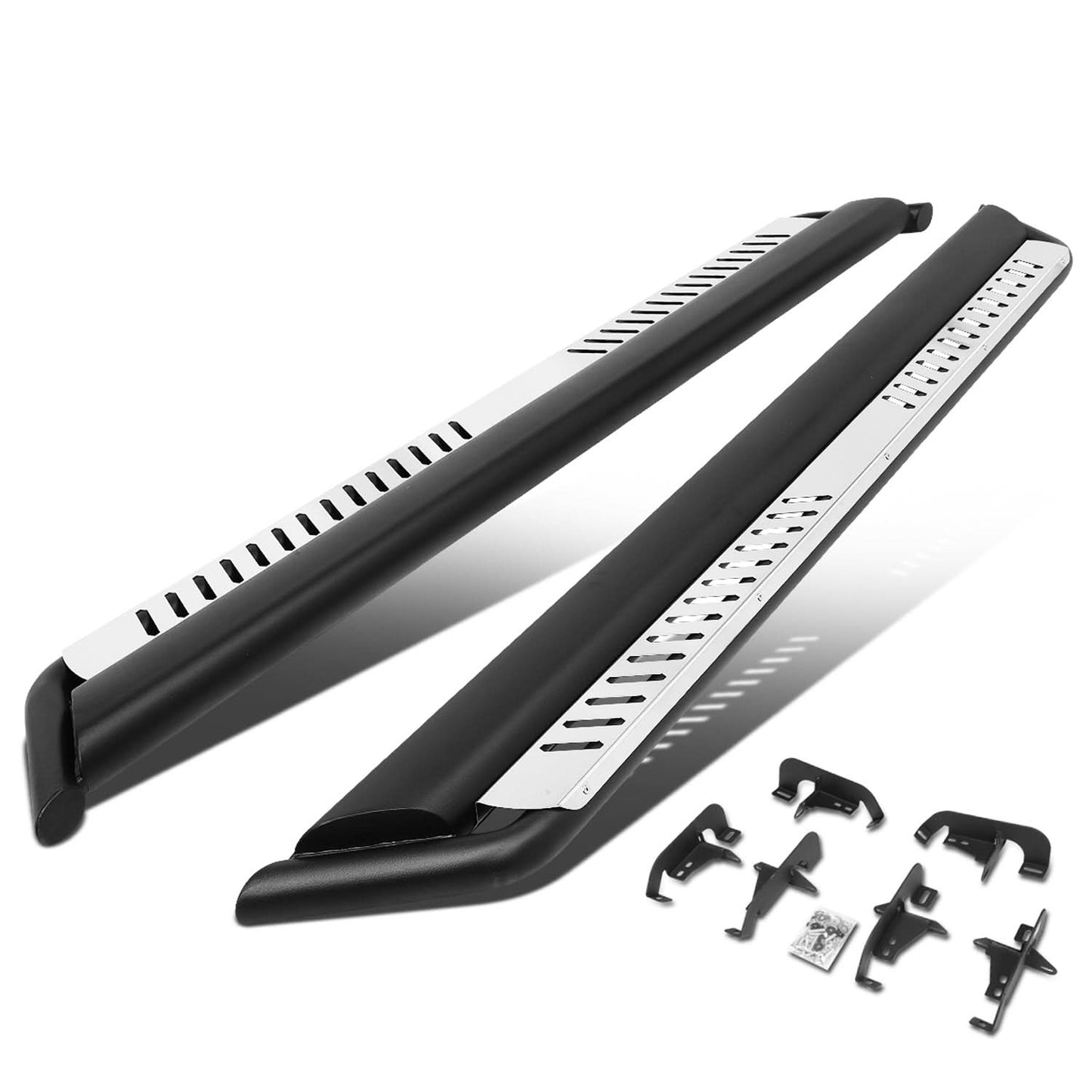 2018-2020 Jeep Wrangler JL Unlimited 4-Door Silver Nerf Bars