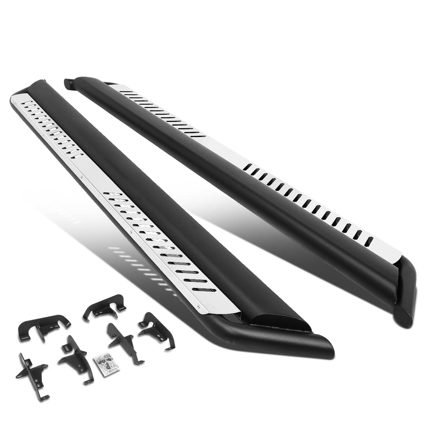 2018-2020 Jeep Wrangler JL Unlimited 4-Door Silver Nerf Bars