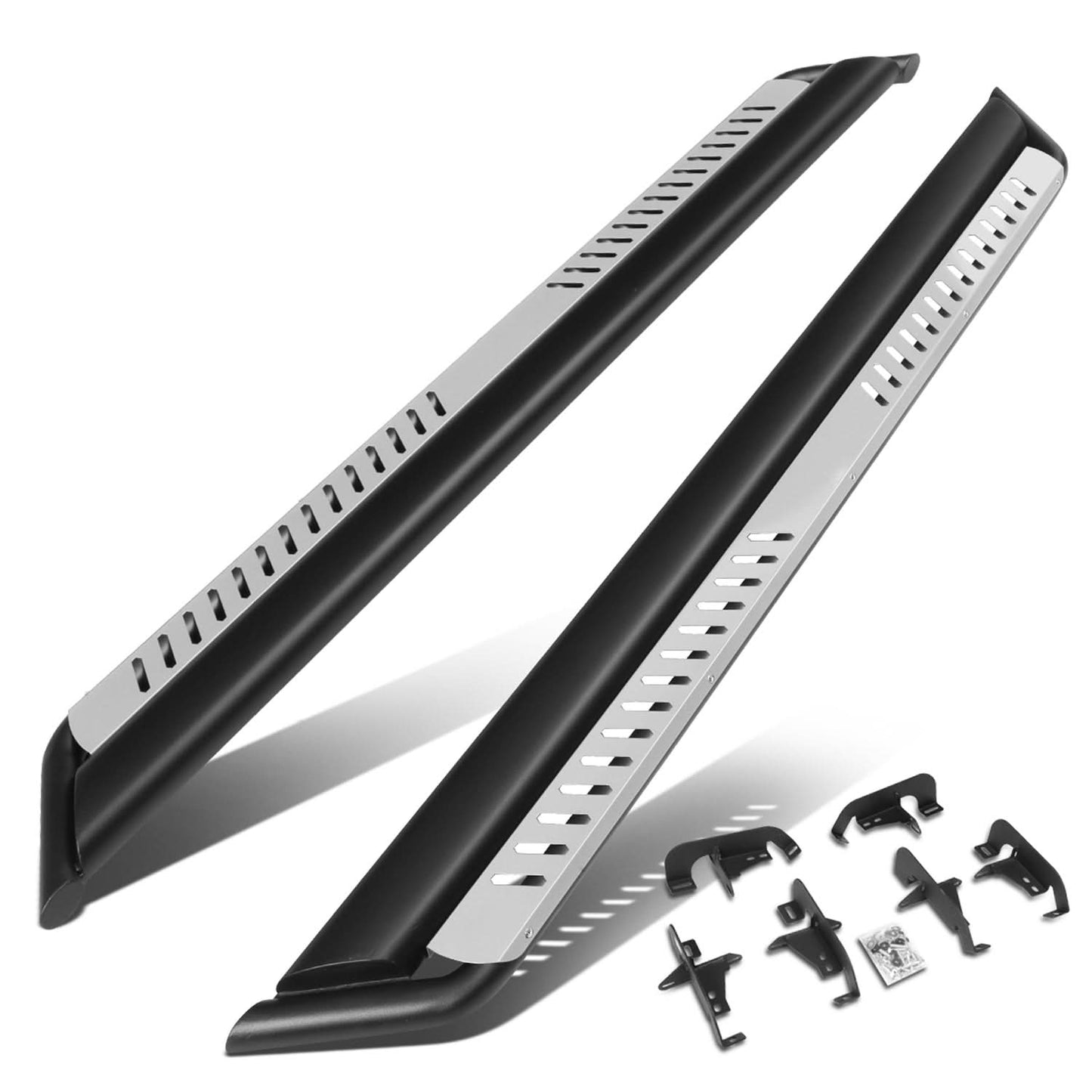 2018-2020 Jeep Wrangler JL Unlimited 4-Door Silver Nerf Bars