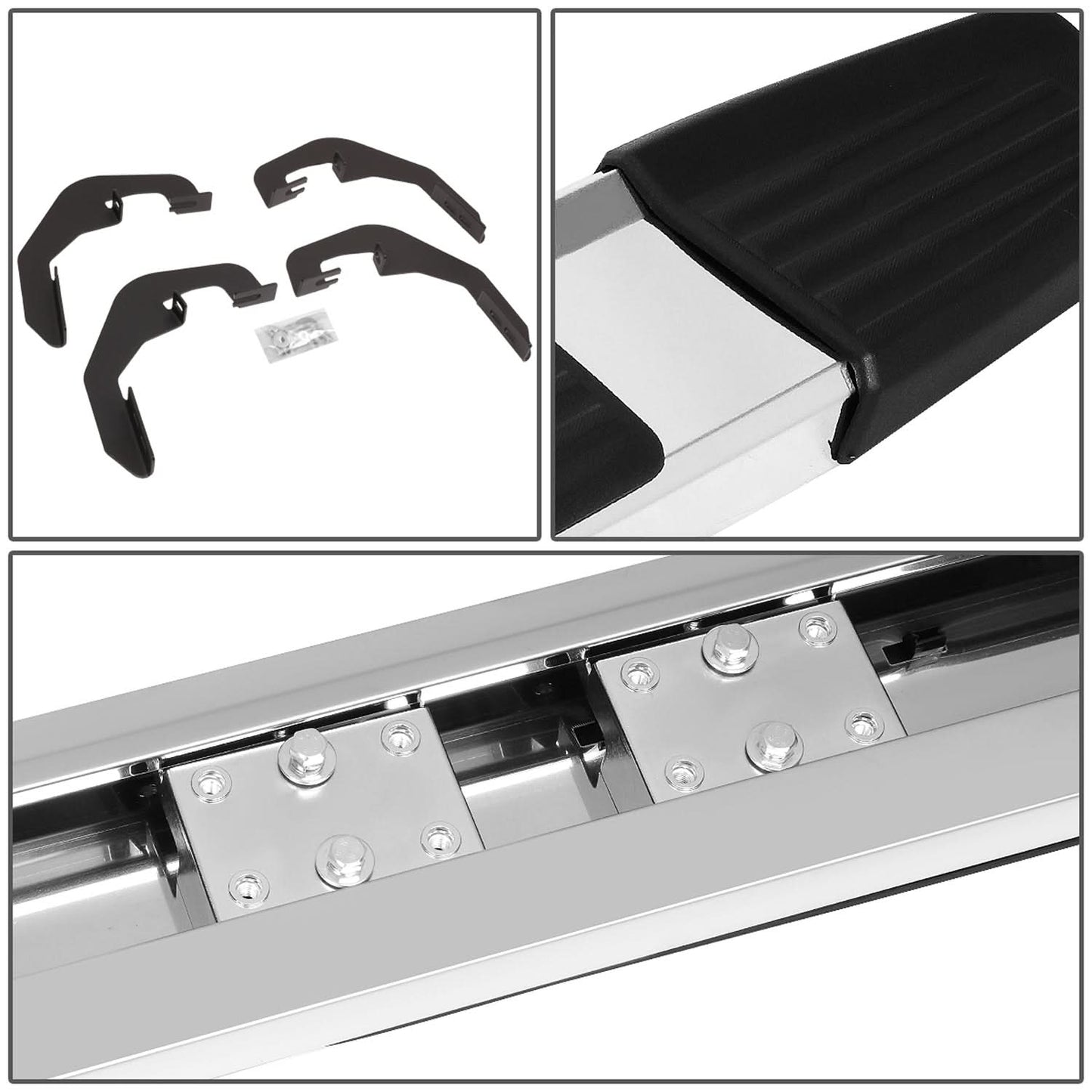 2007-2019 Chevrolet Silverado GMC Sierra 5.25" Nerf Step Bars Chrome