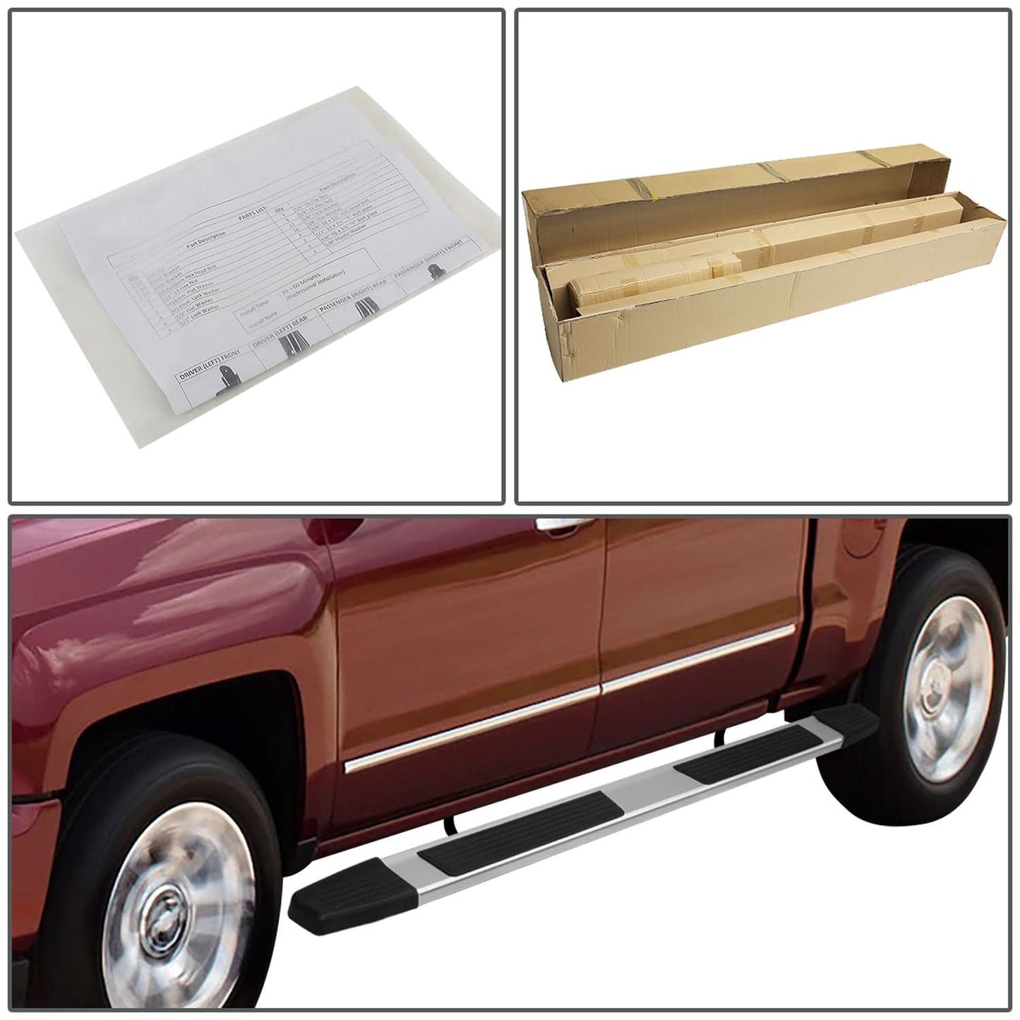 2019-2020 Dodge Ram 1500 Extended Cab 5.25" Nerf Bars Chrome/Black