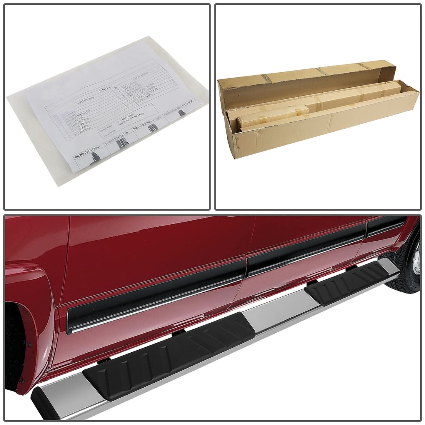 04-14 Ford F-150 Crew Cab 5" Nerf Bars - Chrome/Black
