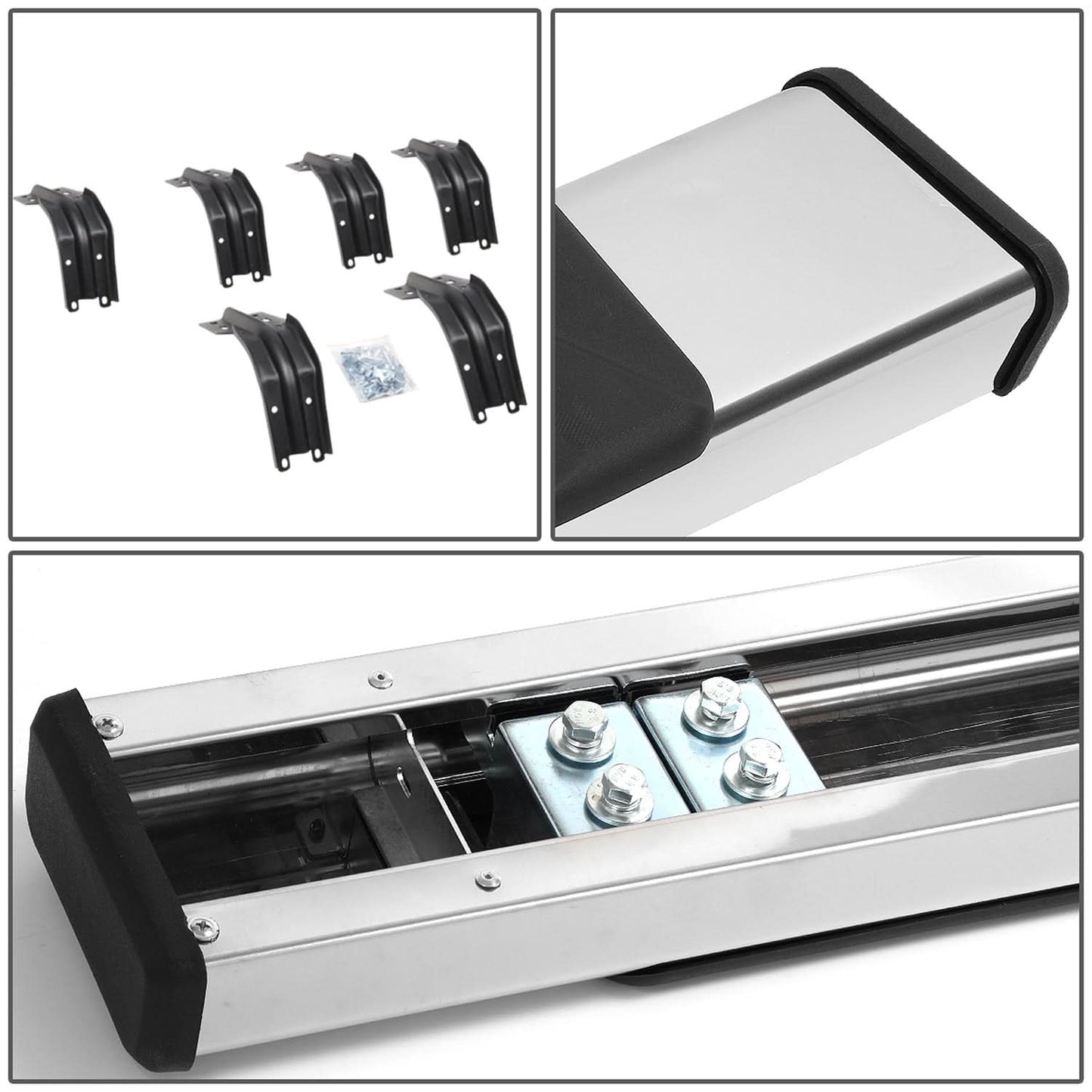 99-16 Ford F-250 F-350 F-450 5" Chrome/Black Nerf Bars Extended Cab