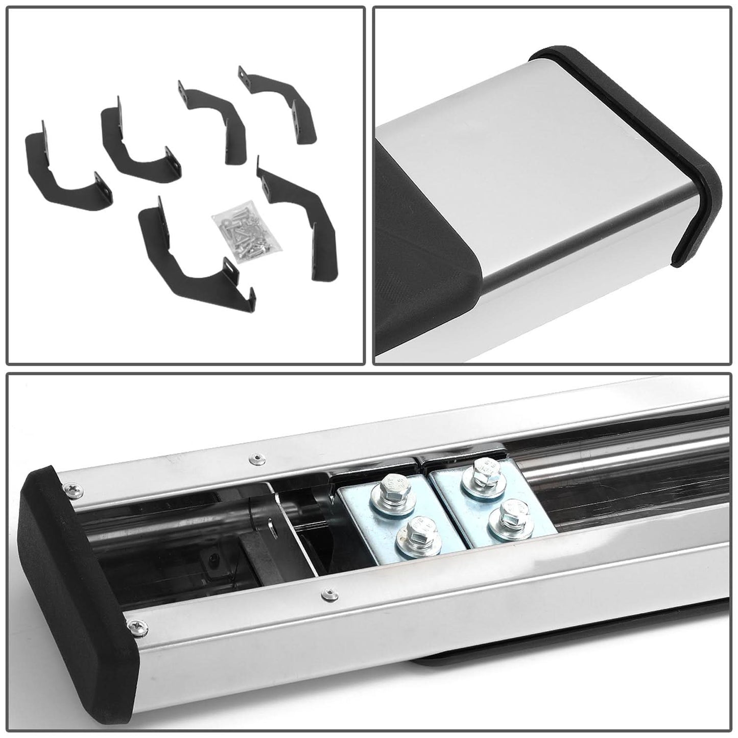 2005-2021 Toyota Tacoma Crew Cab 5" Nerf Bars - Chrome/Black
