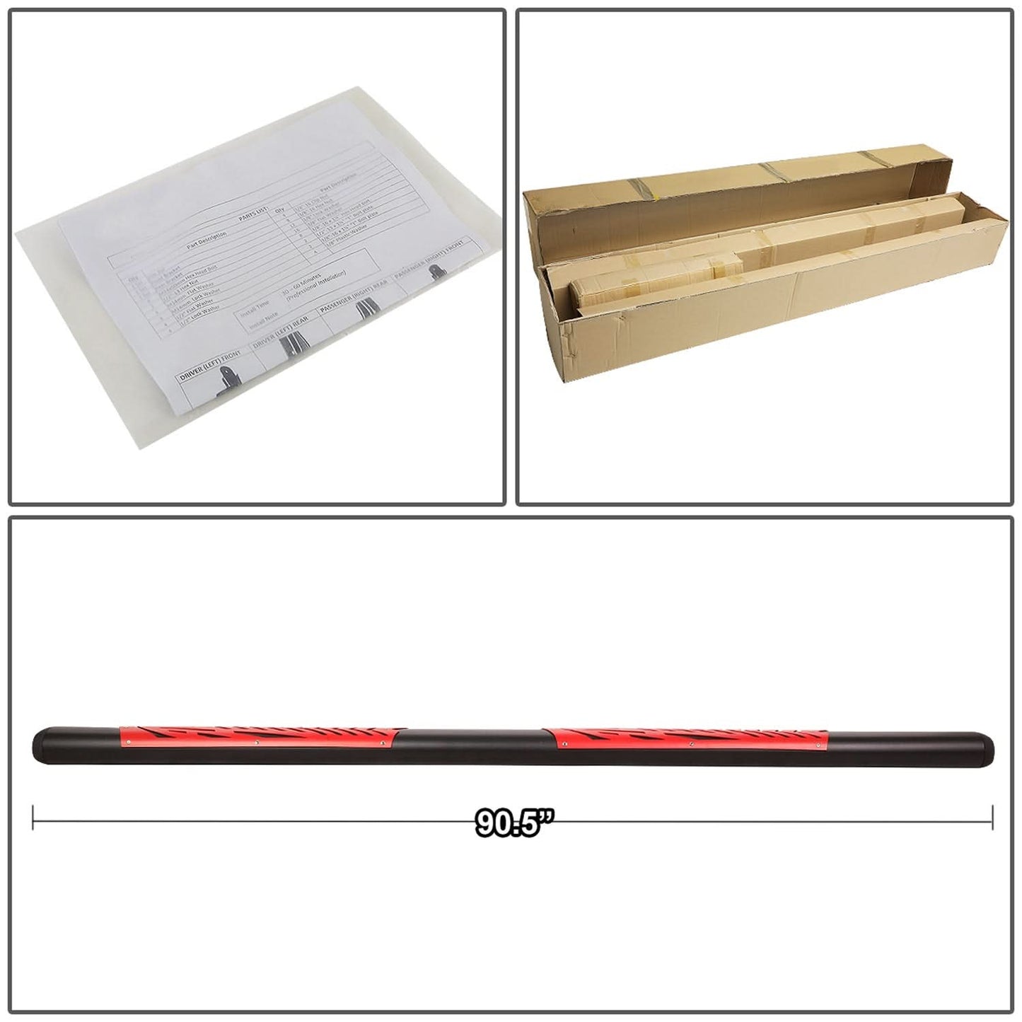 2019-2020 Chevrolet Silverado GMC Sierra 5 Inch Nerf Bars Black