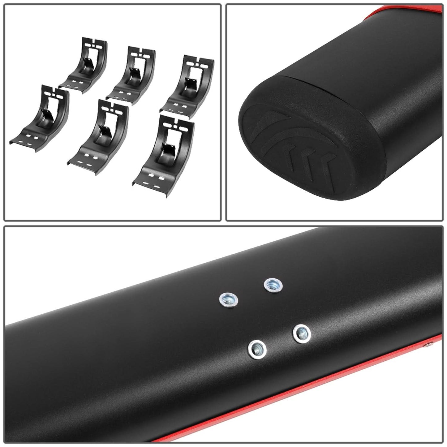 09-20 Dodge RAM 1500/2500/3500 Crew Cab 5" Nerf Bars - Black/Red