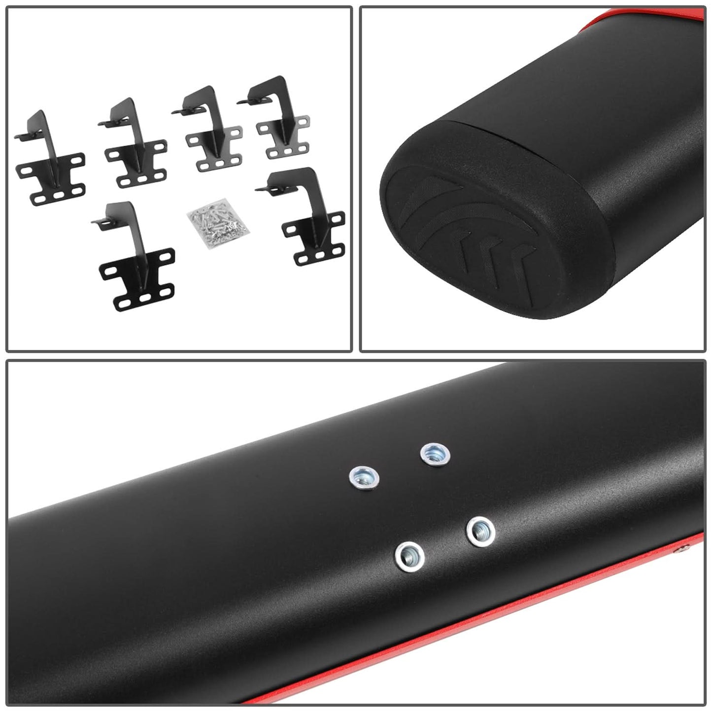 2019-2020 Dodge Ram 1500 Crew Cab 5" Nerf Bars - Black/Red