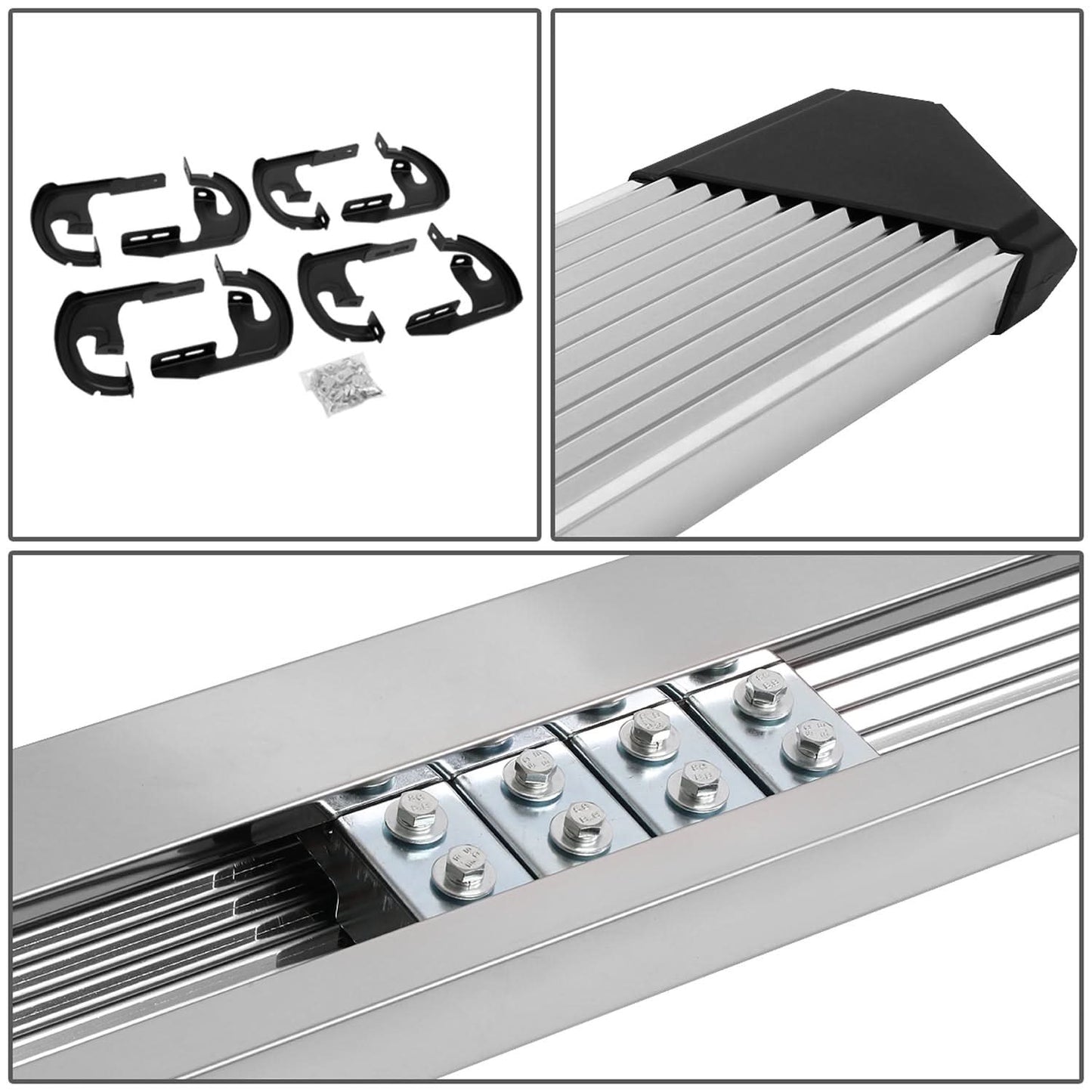 04-14 Ford F-150 Crew Cab 6" Nerf Bars - Chrome/Black