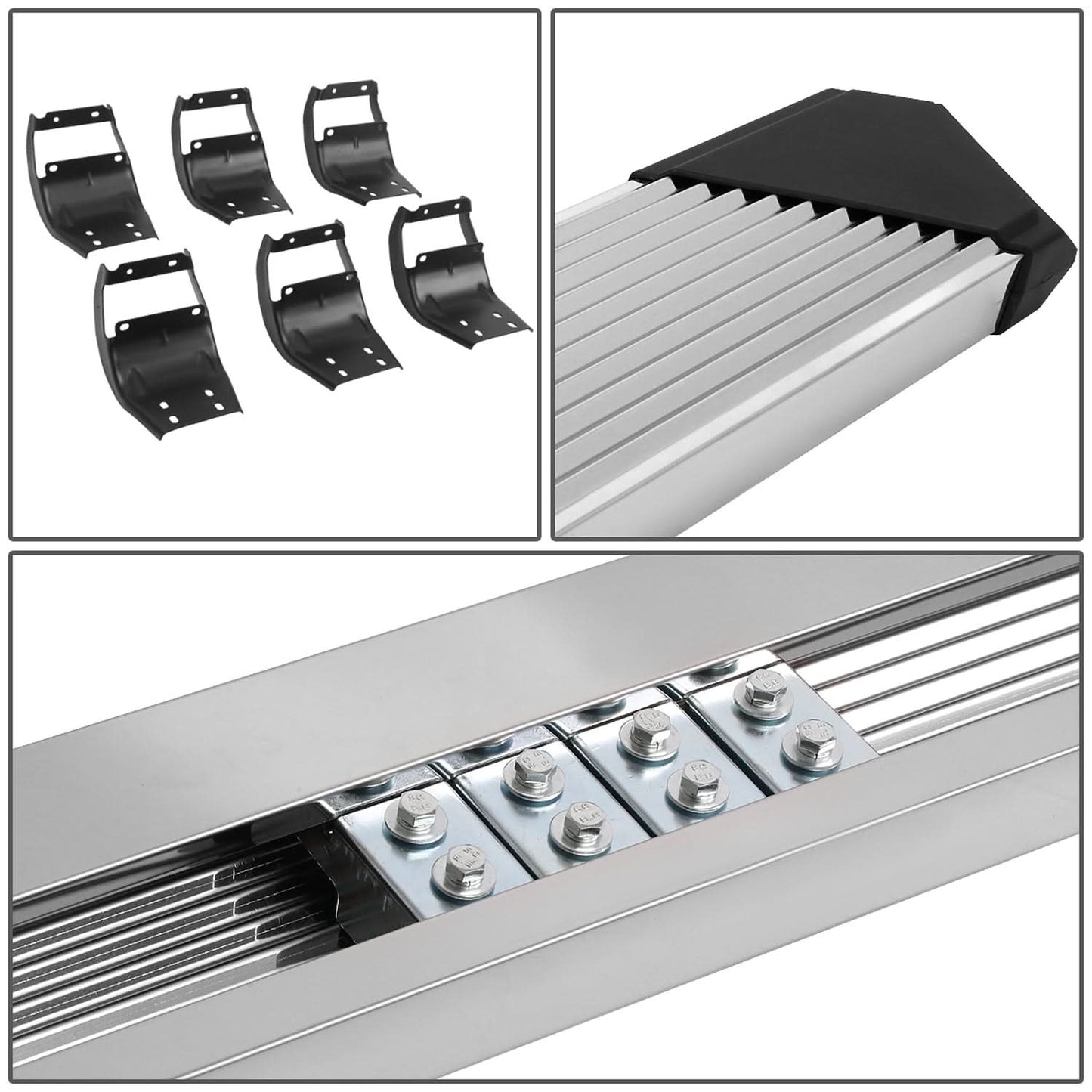 2015-2020 Ford F-150 / 2017-2020 F-250 F-350 6" Nerf Bars Chrome Black