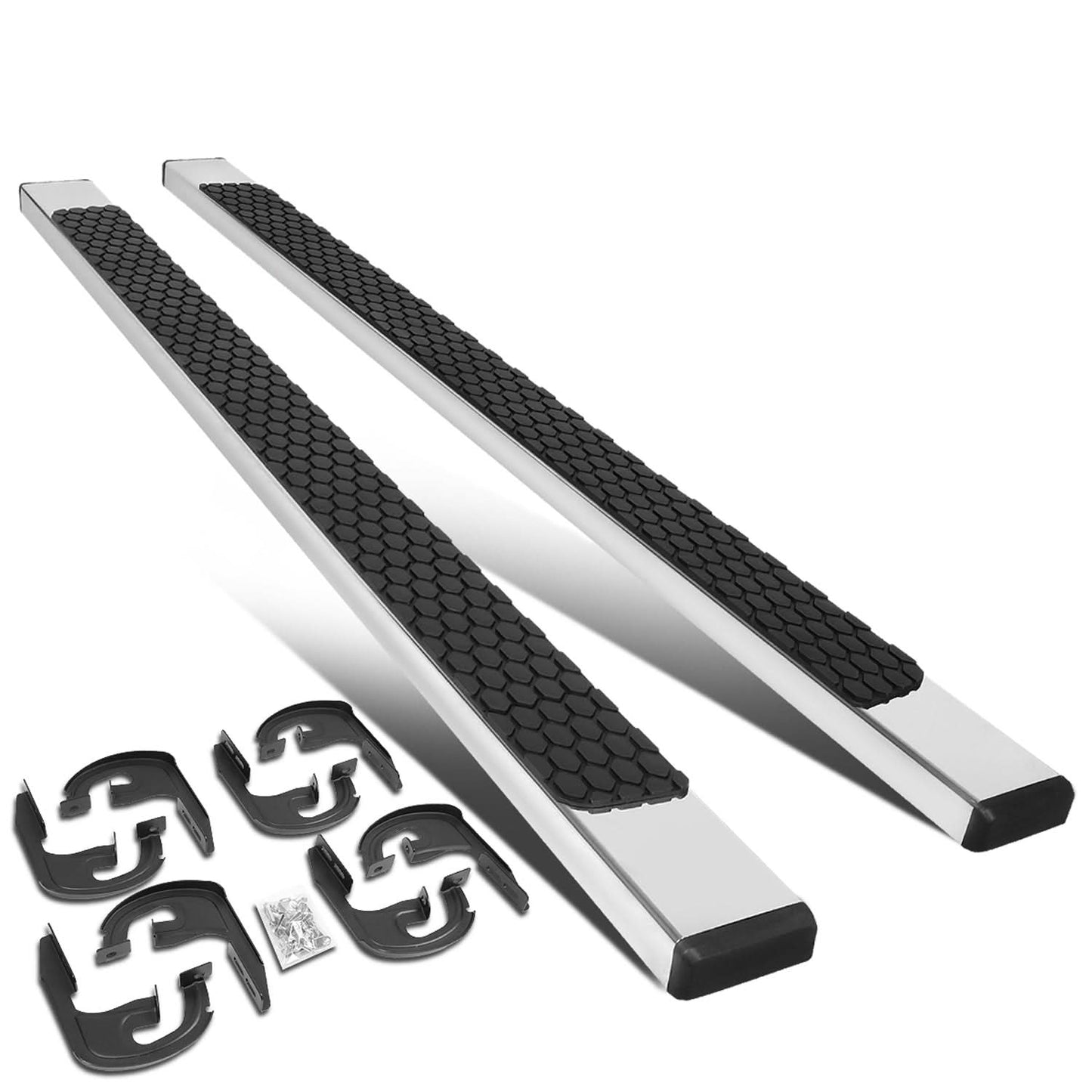 04-14 Ford F-150 Extended Cab 5" Honeycomb Step Nerf Bars Chrome/Black