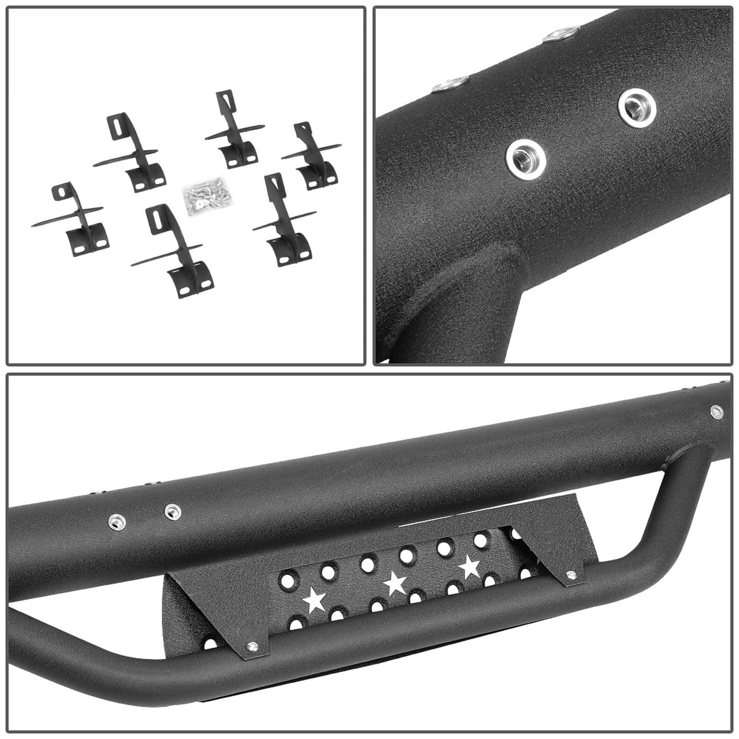 07-18 Jeep Wrangler JK Unlimited 4-DR 3" Drop Side Nerf Bar Step Bar