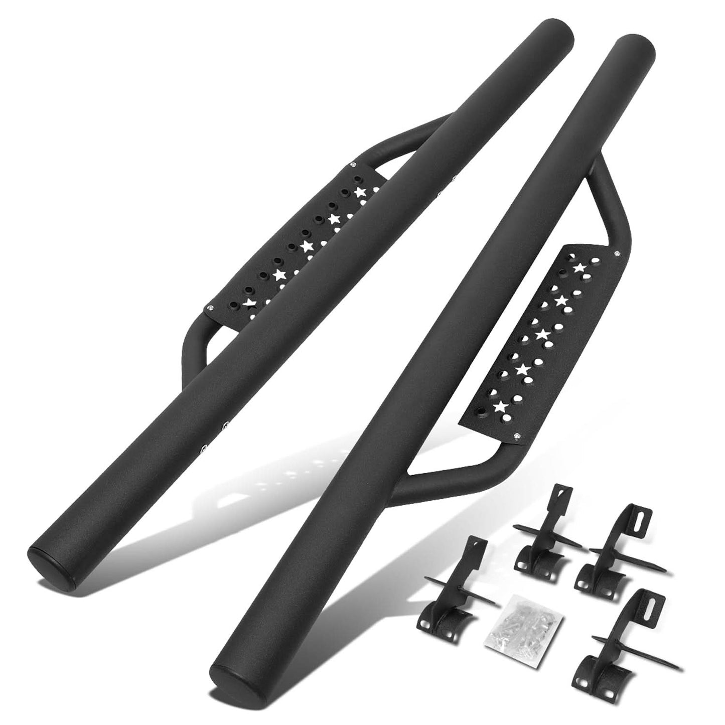 07-18 Jeep Wrangler JK 2-Door 3" Drop Side Nerf Bar Step Bar Black