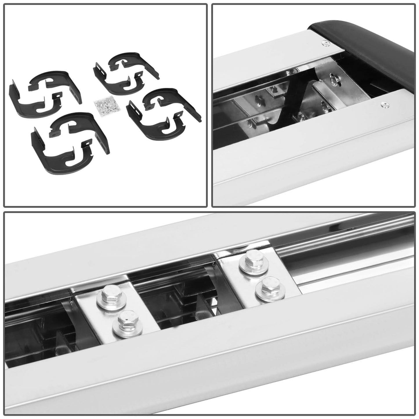 04-14 Ford F-150 Extended Cab 5.5" Honeycomb Nerf Bar Chrome Black