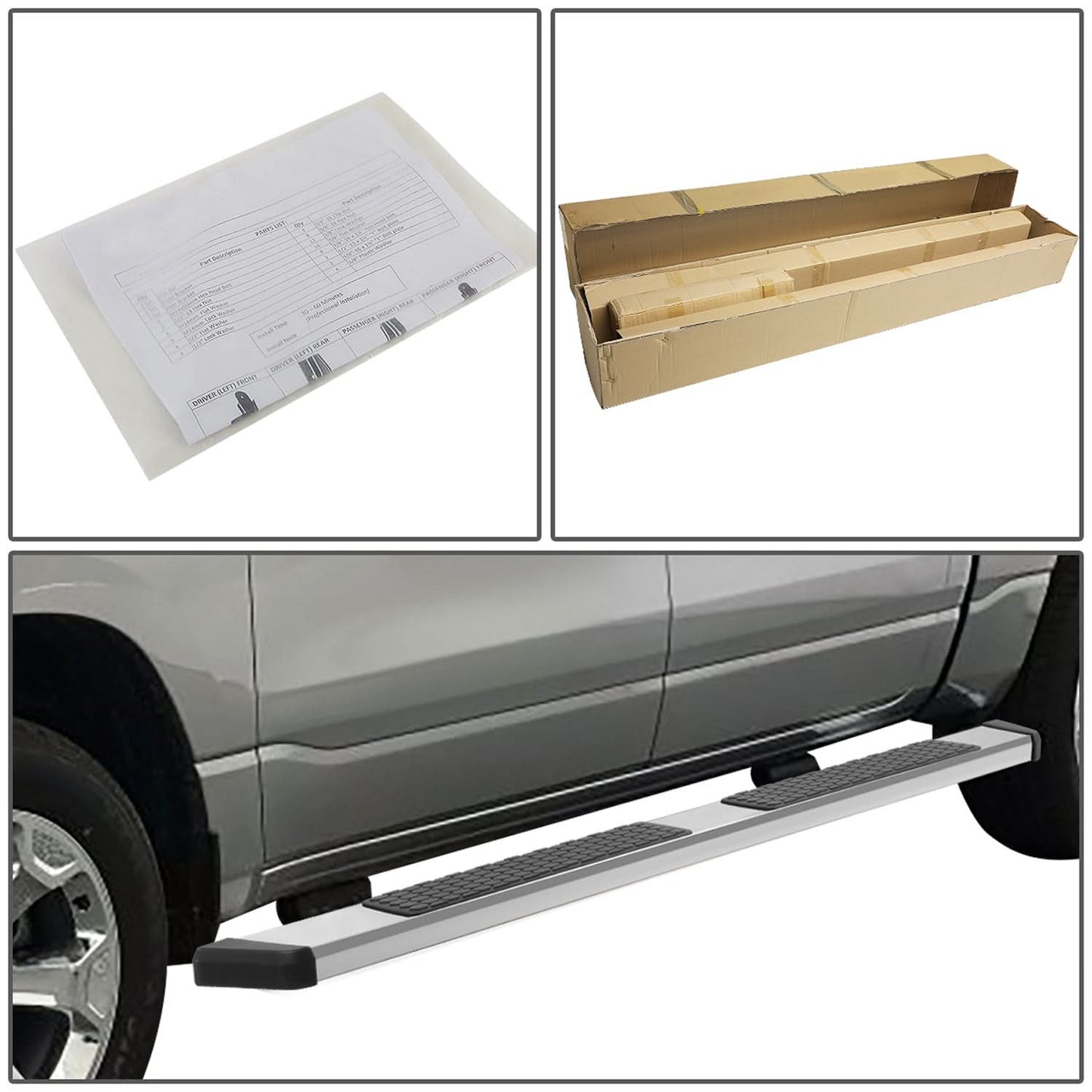 07-21 Toyota Tundra Double Cab 5.5" Honeycomb Step Nerf Bars Chrome