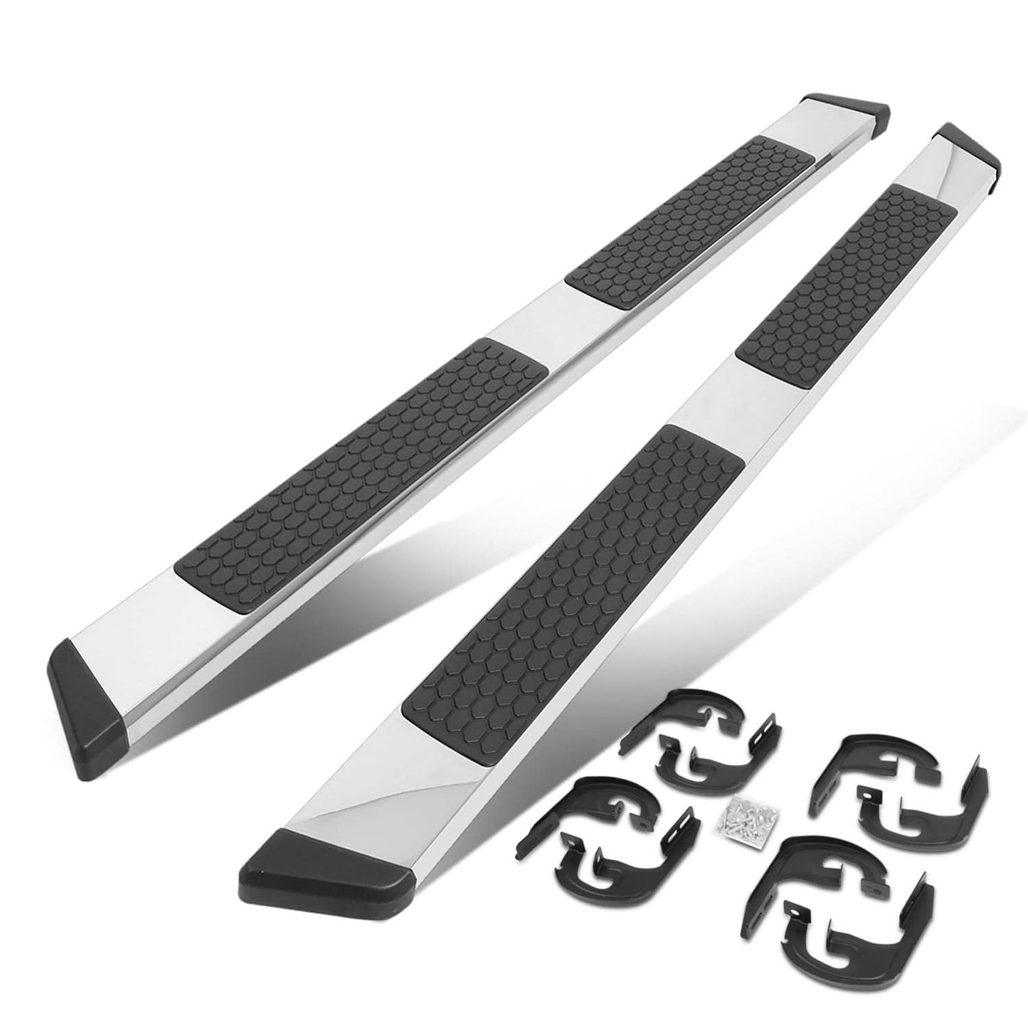 2019-2020 Chevrolet Silverado GMC Sierra 5 Inch Oval Nerf Bars Chrome