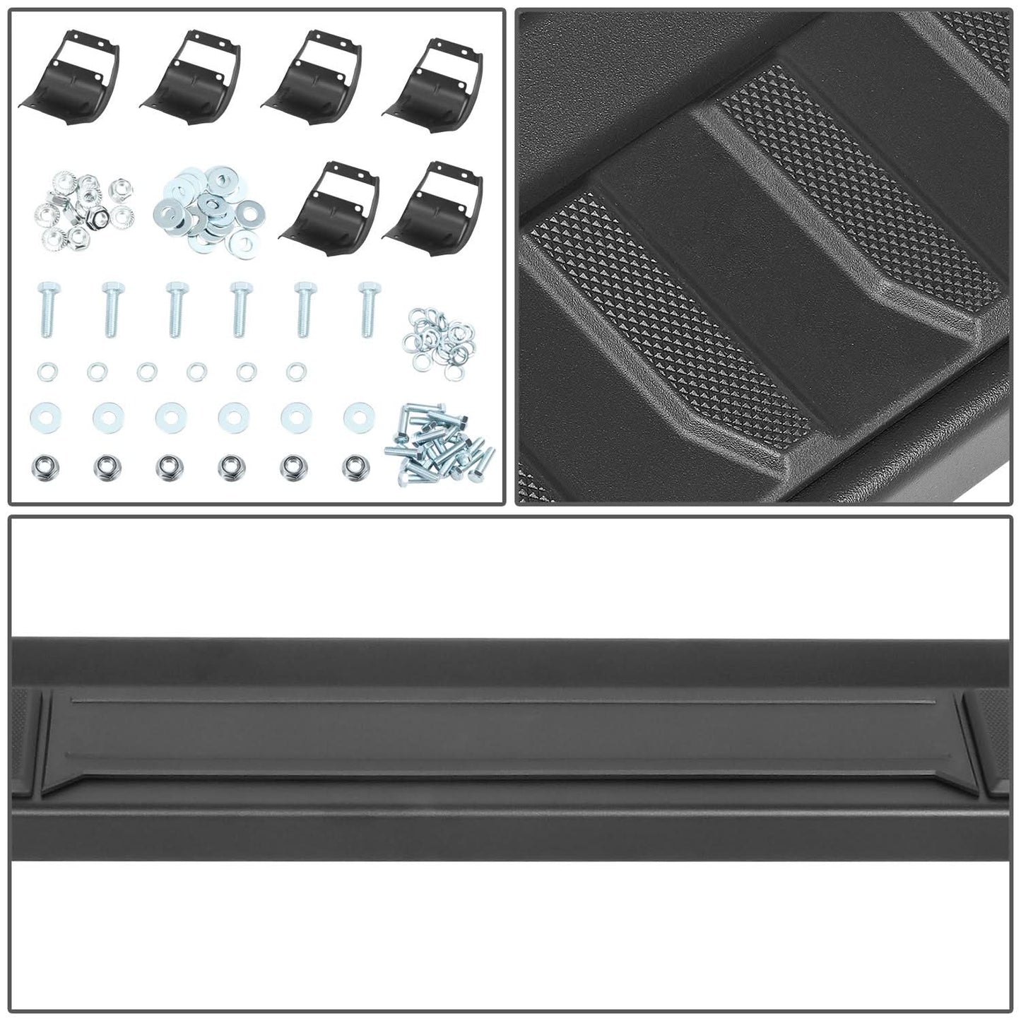 2022-2023 Ford F-150 SuperCrew Cab Black Nerf Bar Step Bar