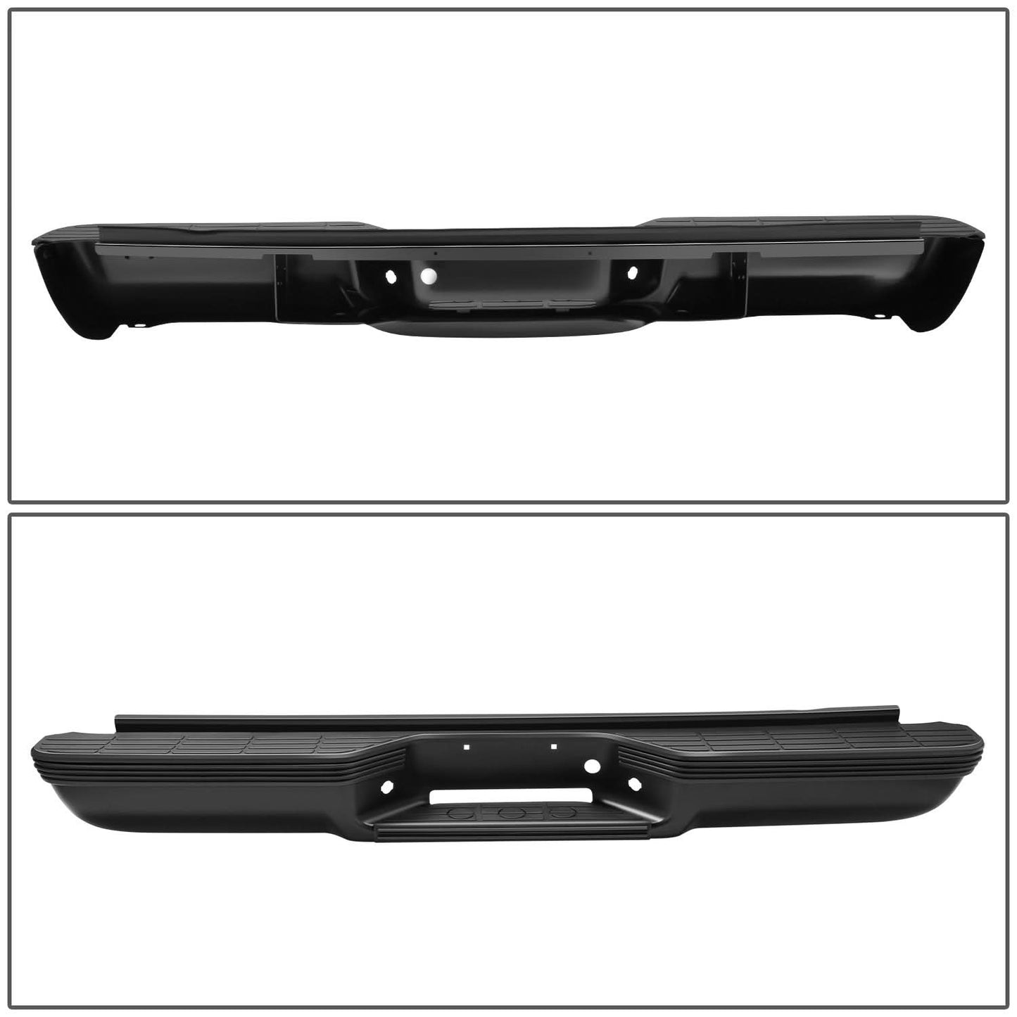 92-99 Chevrolet Suburban Rear Step Bumper - Black with Strip Hole
