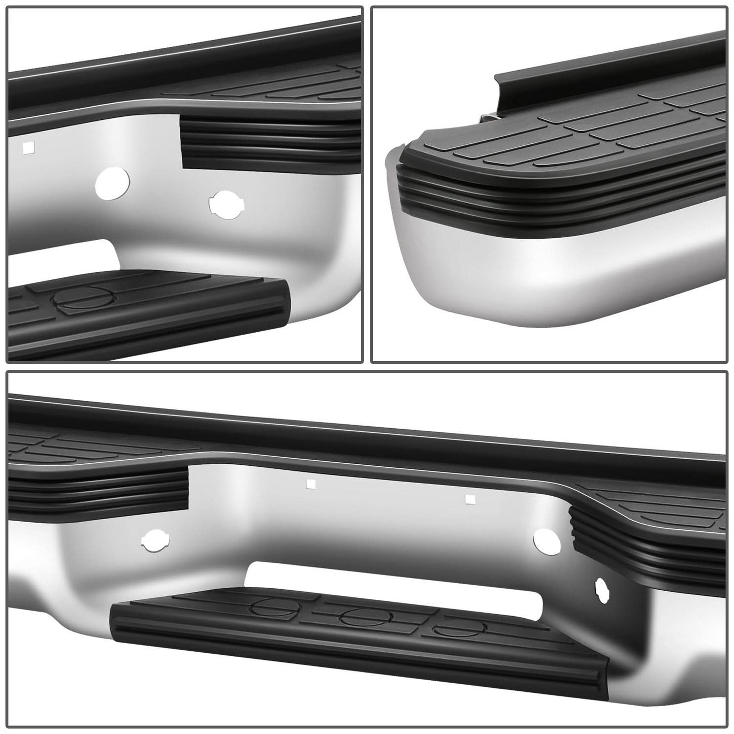 92-99 Chevrolet Suburban Chrome Rear Step Bumper with Strip Hole