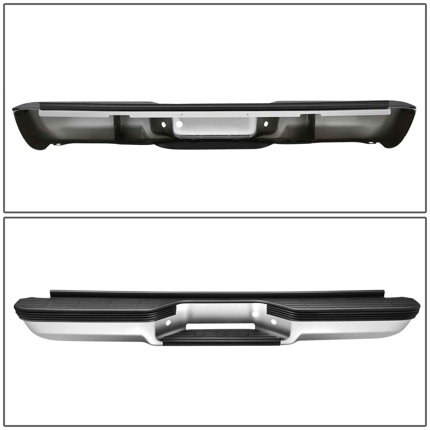 92-99 Chevrolet Suburban Chrome Rear Step Bumper with Strip Hole