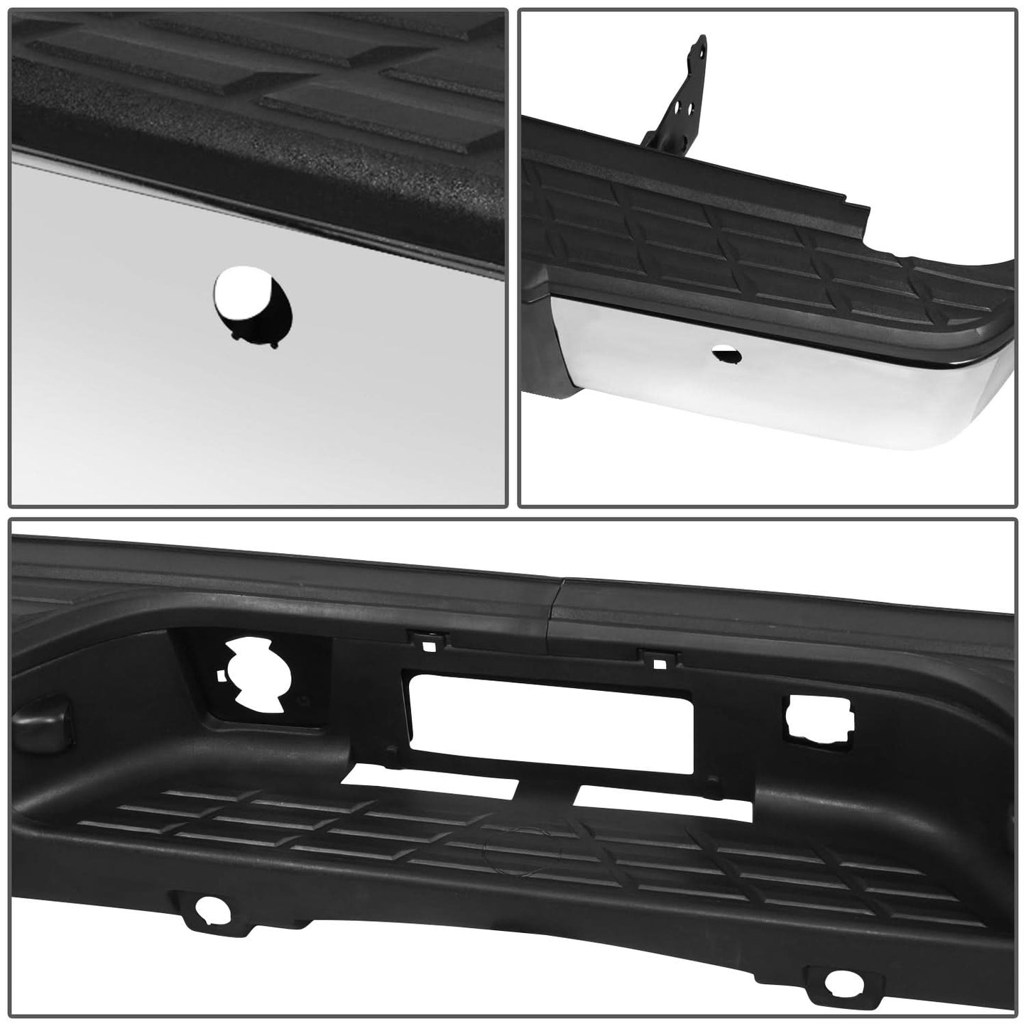 07-13 Chevy Silverado GMC Sierra 1500 Rear Step Bumper Chrome Steel