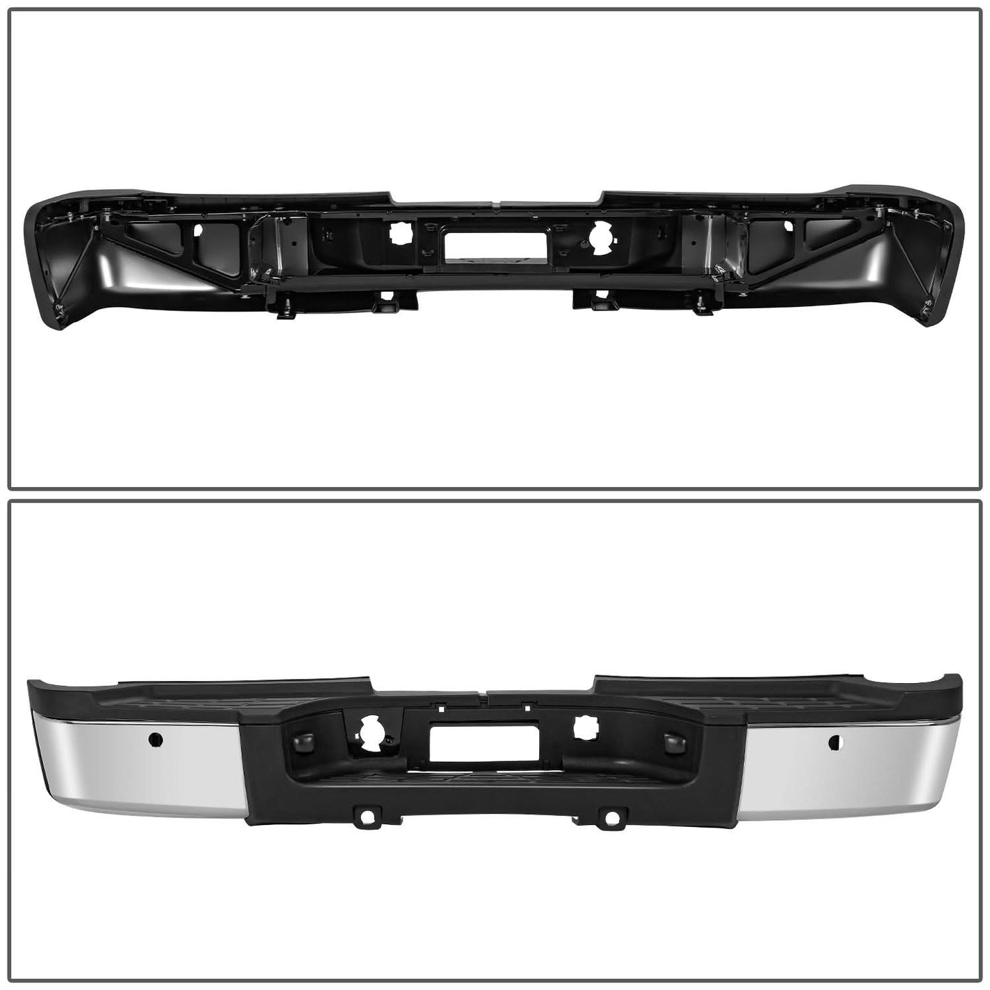 11-14 Silverado Sierra 2500 3500 Chrome Rear Step Bumper w/ Sensor