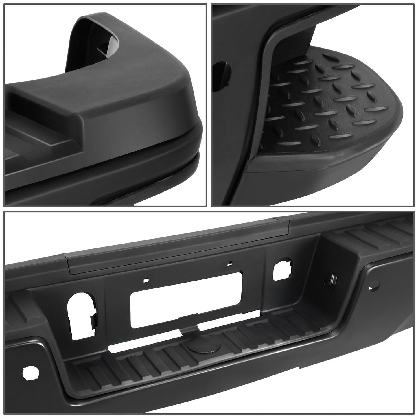 15-19 Silverado Sierra 2500 3500 Rear Step Bumper w/ Sensor Hole & Hitch