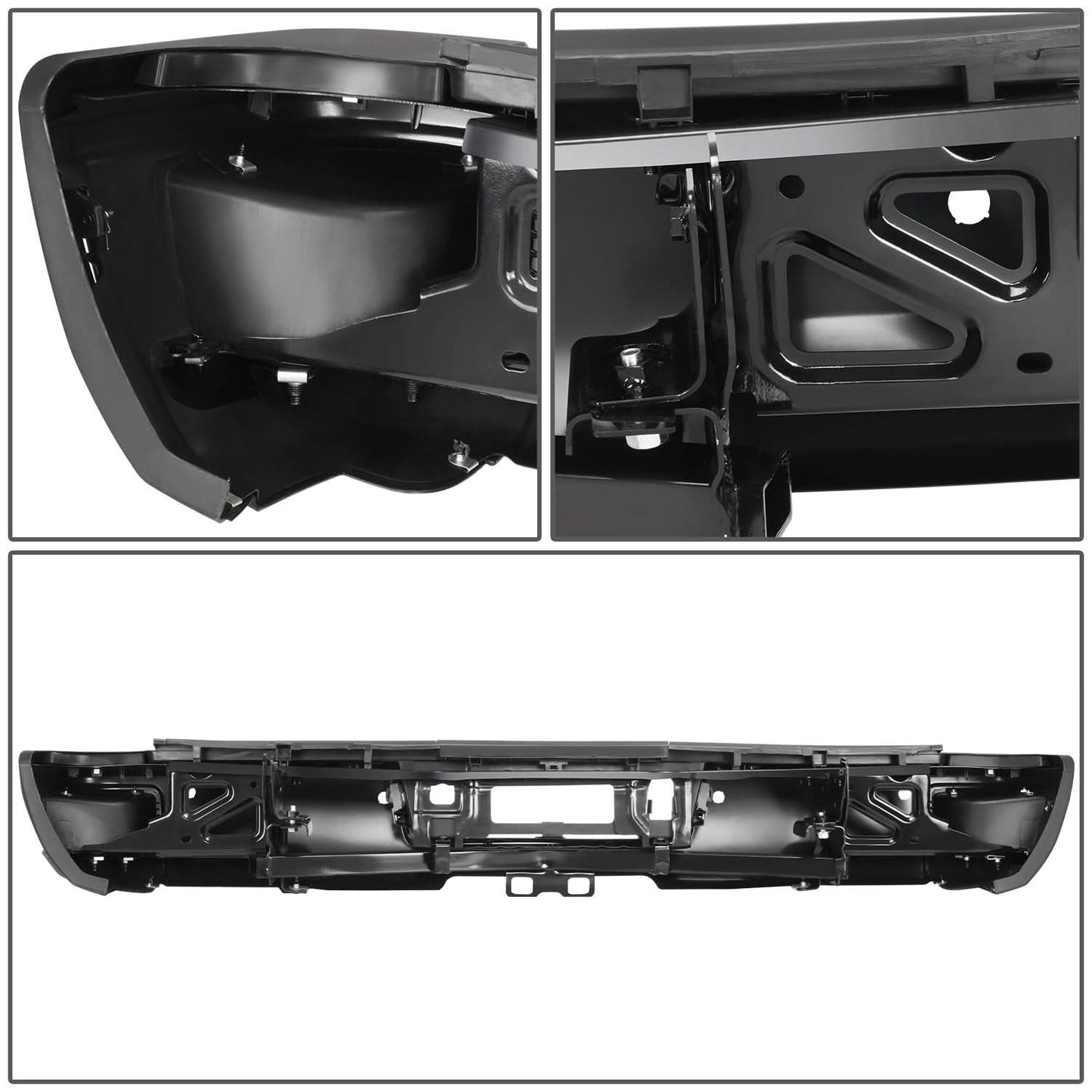 15-19 Silverado Sierra 2500 3500 Rear Step Bumper w/ Sensor Hole & Hitch