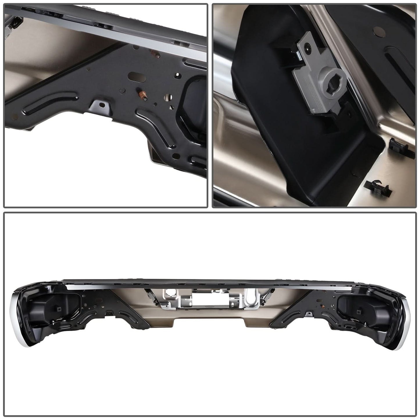 2019-2023 Chevrolet Silverado GMC Sierra Corner Step Rear Bumper Chrome