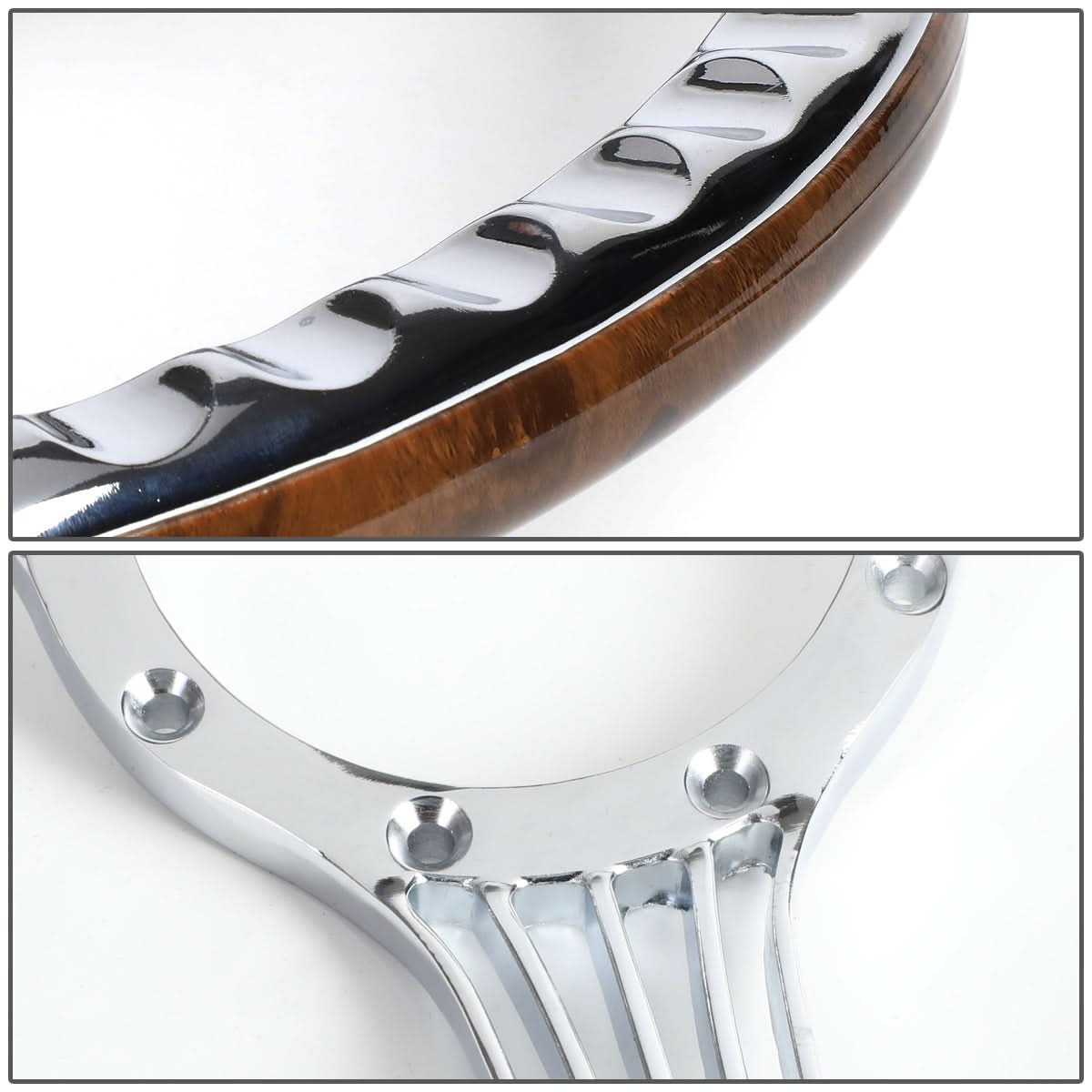 Banjo Style Wooden Steering Wheel