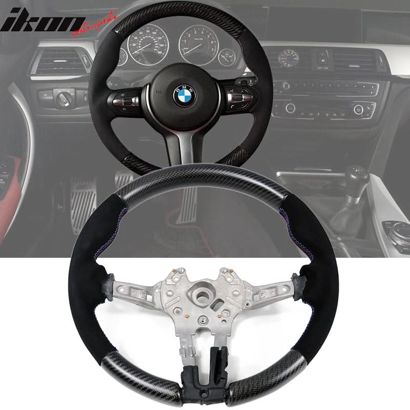 2015-2021Â BMW F80 F82 M Stitch Matte CF Steering Wheel Synthetic Suede