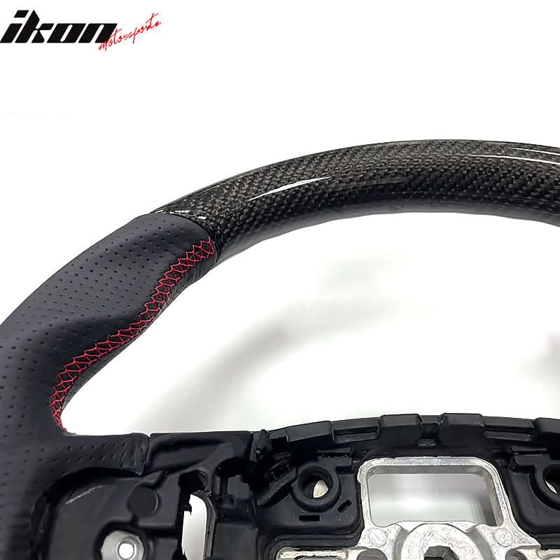2020-2024 Focus Escape Steering Wheel Red Stitch Carbon Fiber Leather